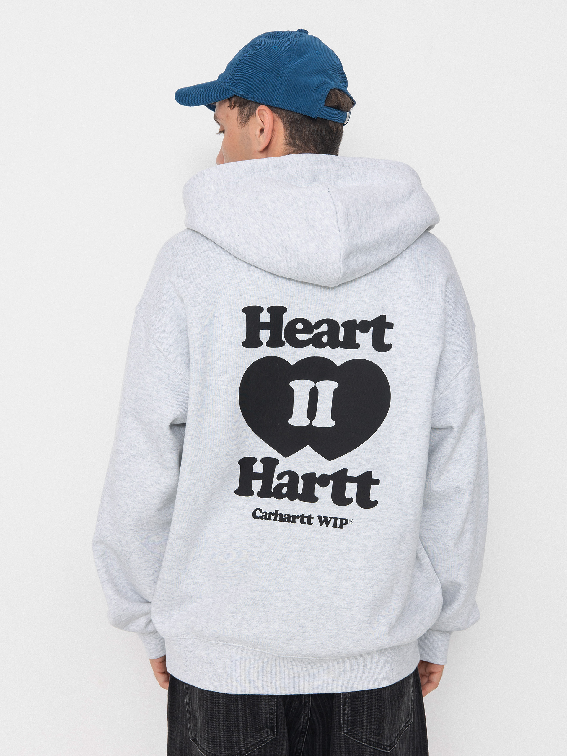 Суитшърт с качулка Carhartt WIP Heart II Hartt ZHD (ash heather)