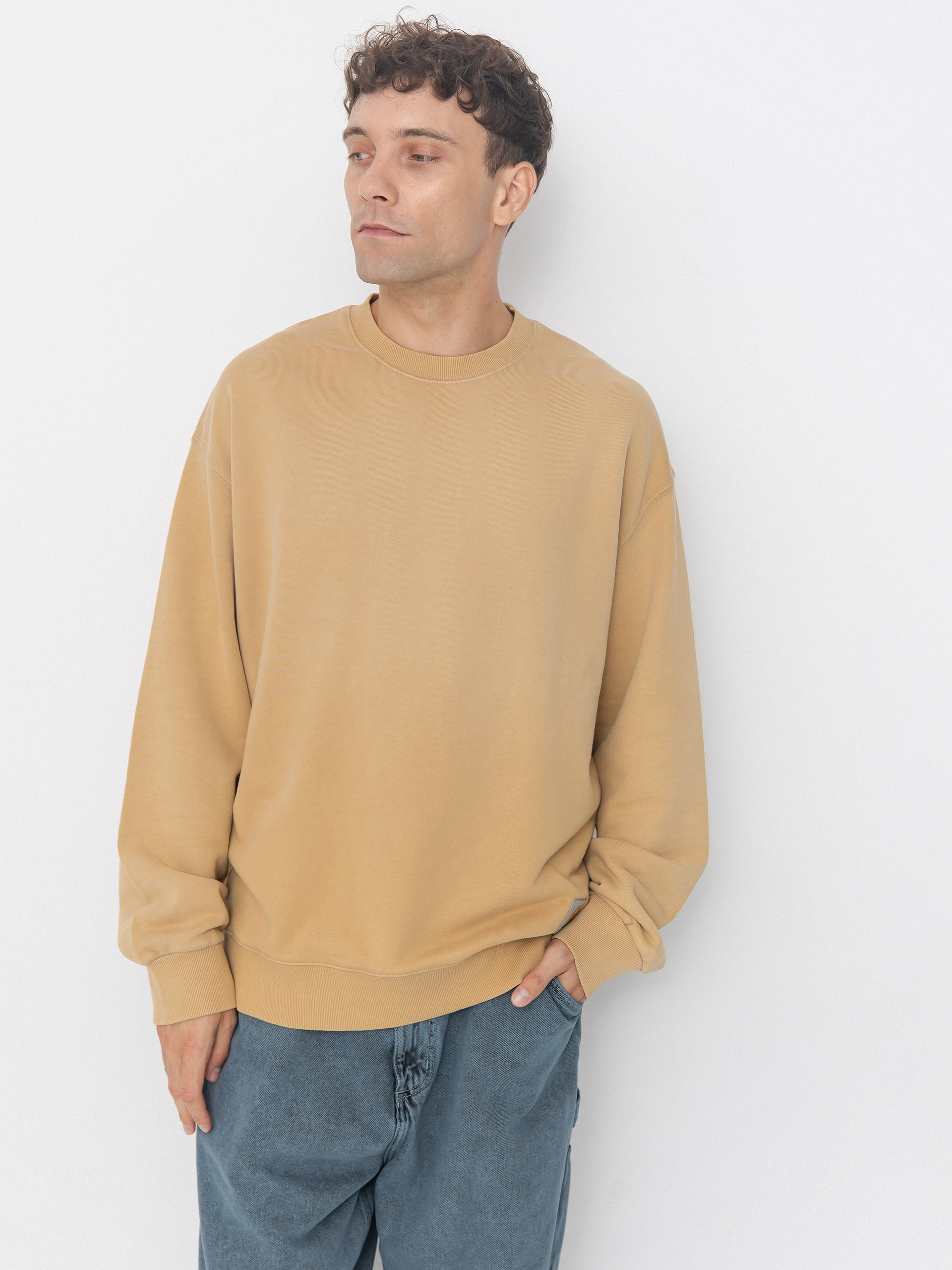 Суитшърт Carhartt WIP Hudson (dusty h brown/chalk wash)