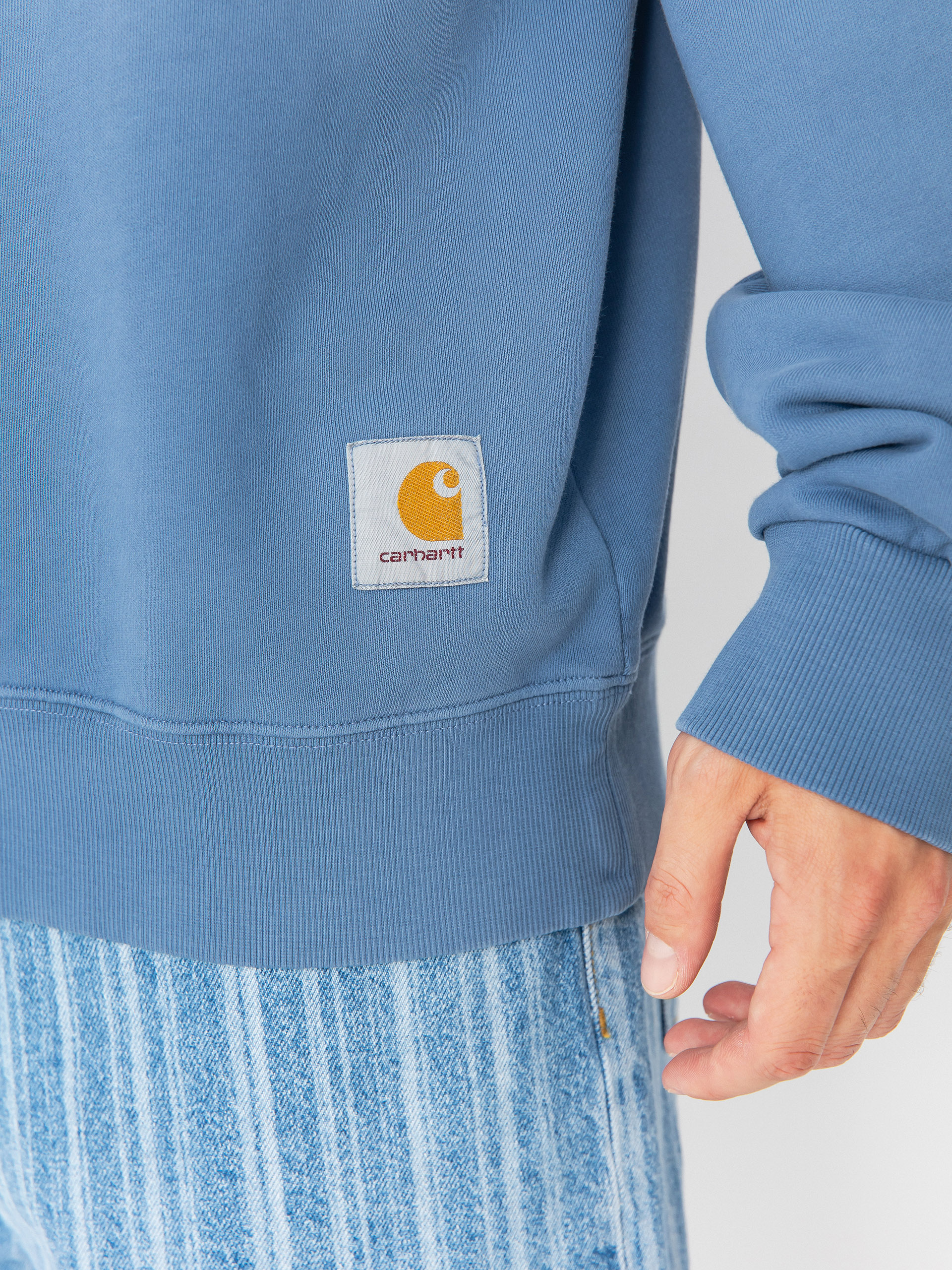 Суитшърт Carhartt WIP Hudson (sorrent/chalk wash)