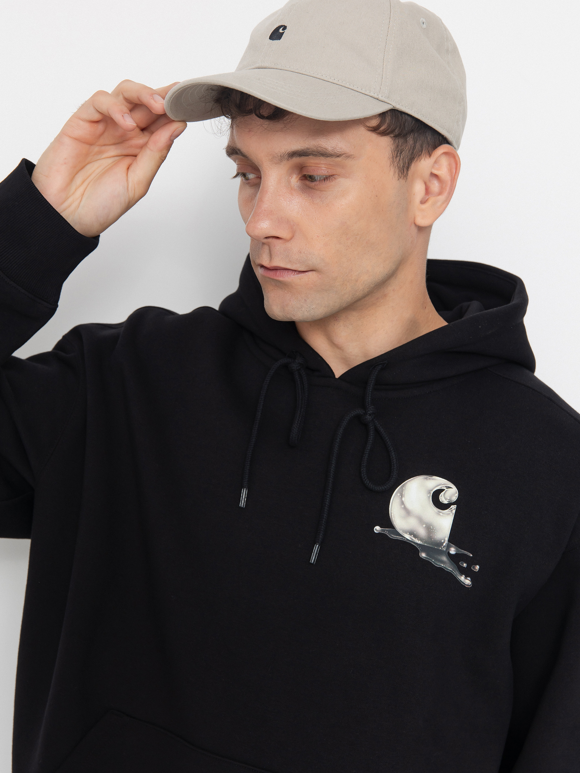 Суитшърт с качулка Carhartt WIP Jake Garcia HD (black)