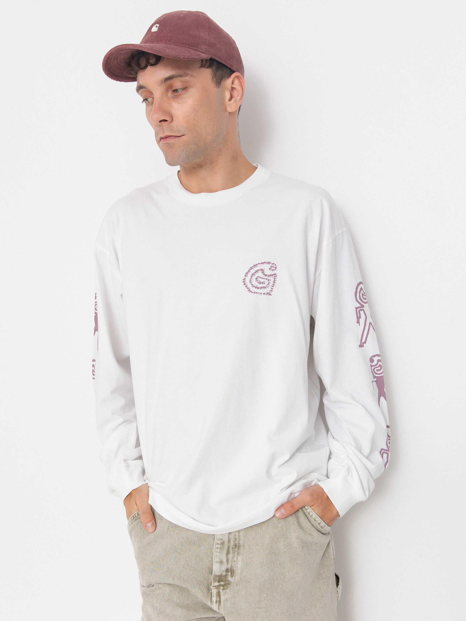 Блуза Carhartt WIP Terrestrial (white/pink fog/pigment garment dyed)