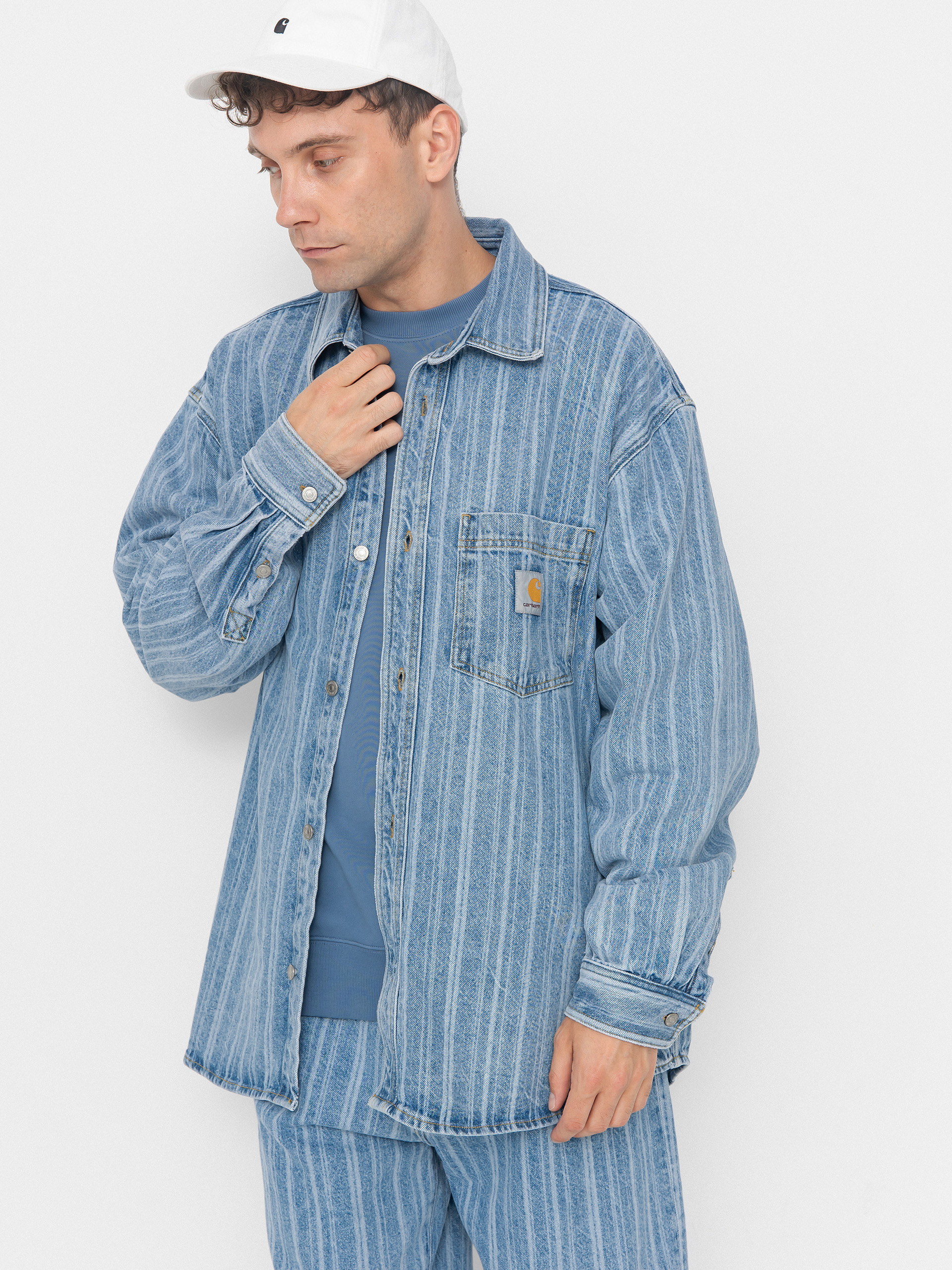 Яке Carhartt WIP Rylan (rylan stripe/blue/stone bleached)