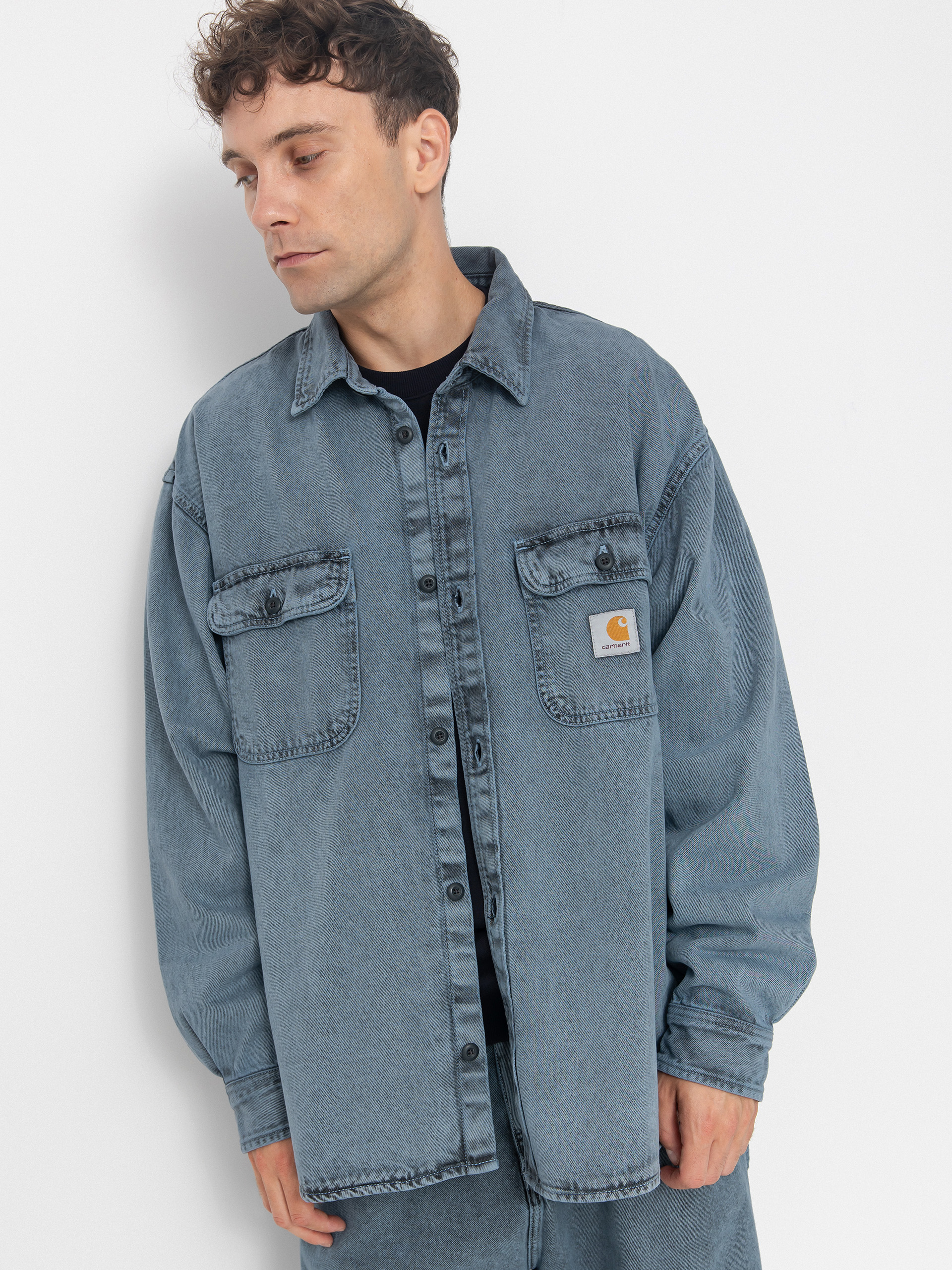 Яке Carhartt WIP Tigan (black/blue fog/garment dyed)