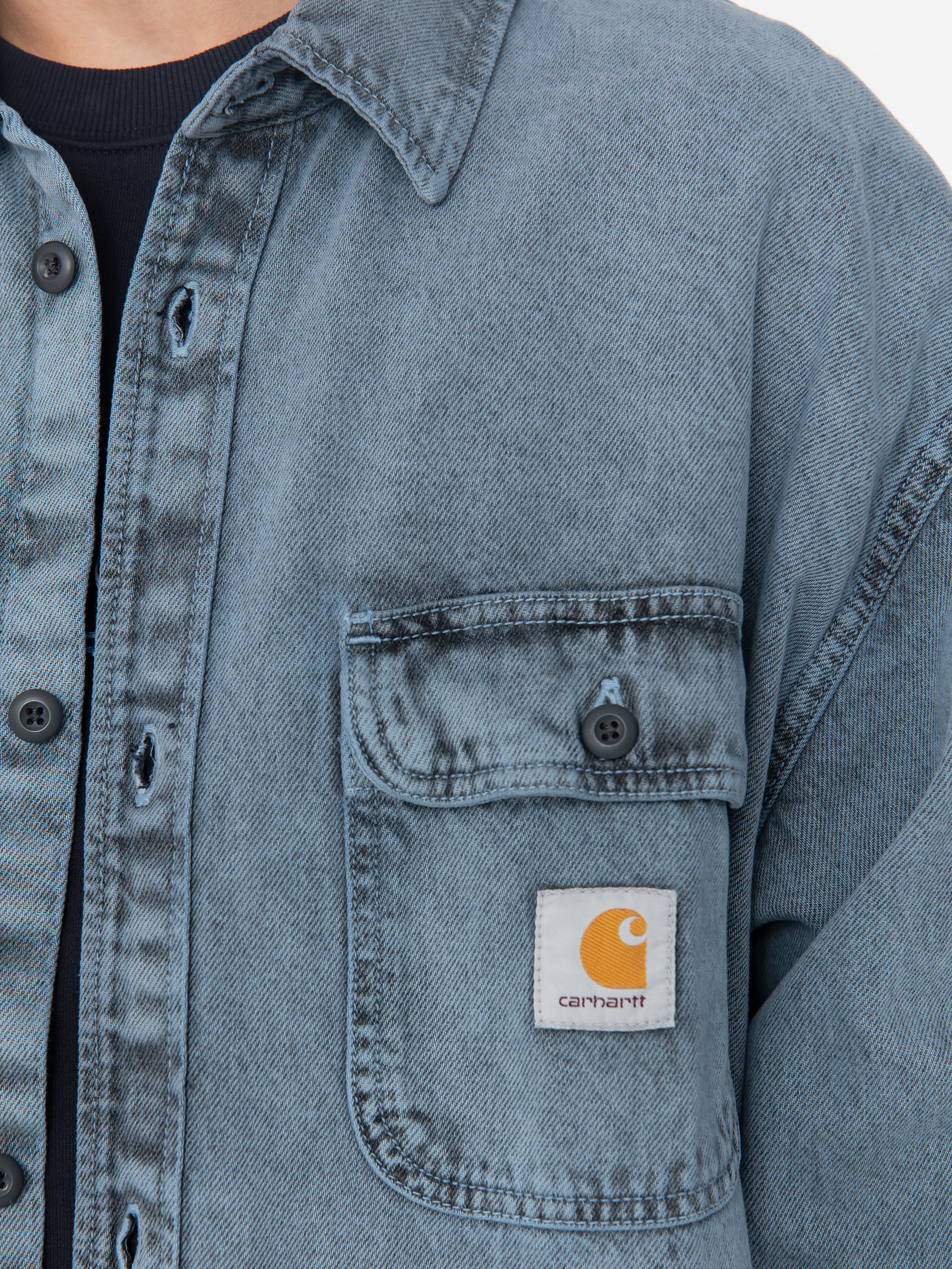Яке Carhartt WIP Tigan (black/blue fog/garment dyed)