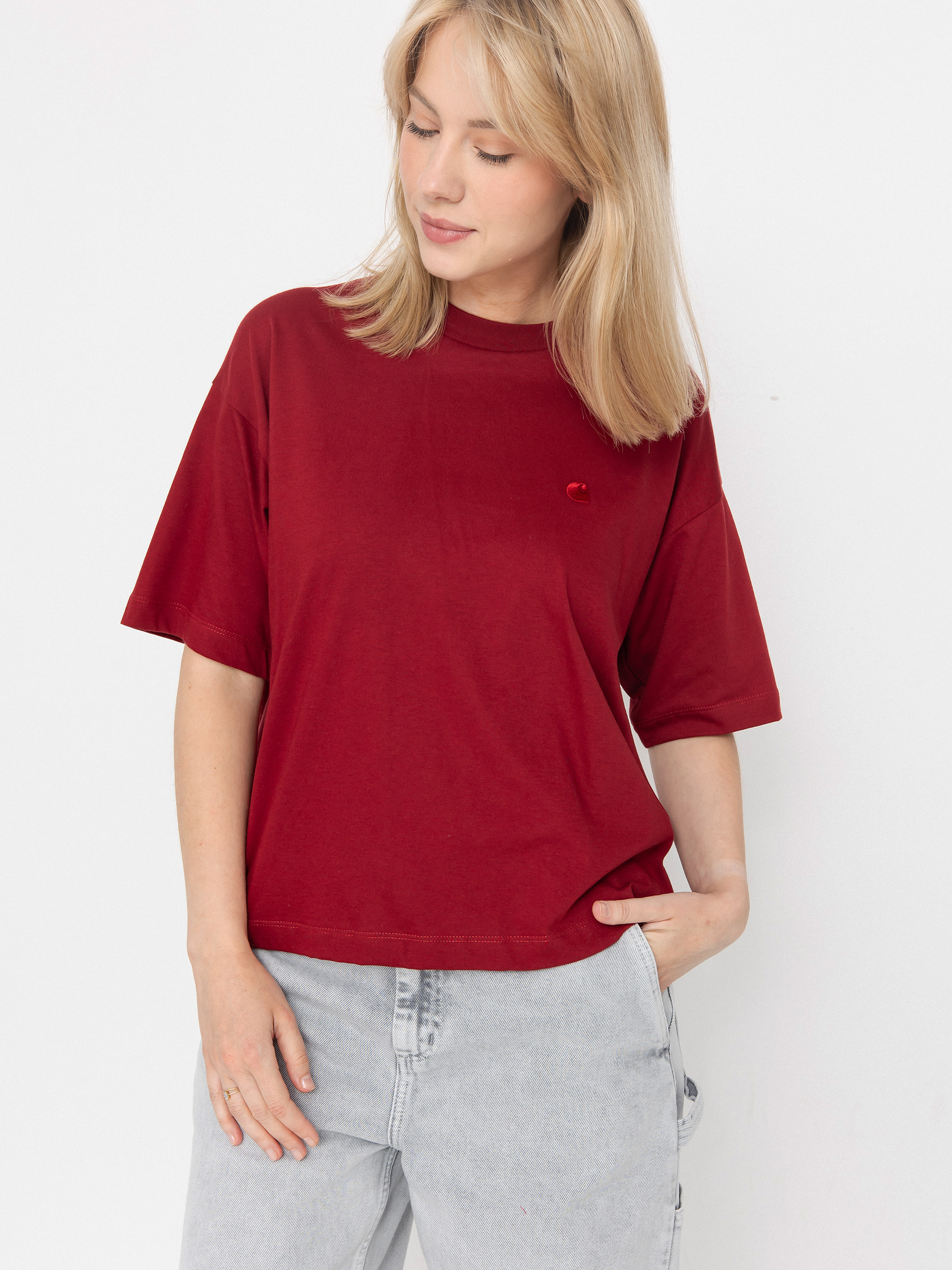 Тениска Carhartt WIP Chester Wmn (scarlet)