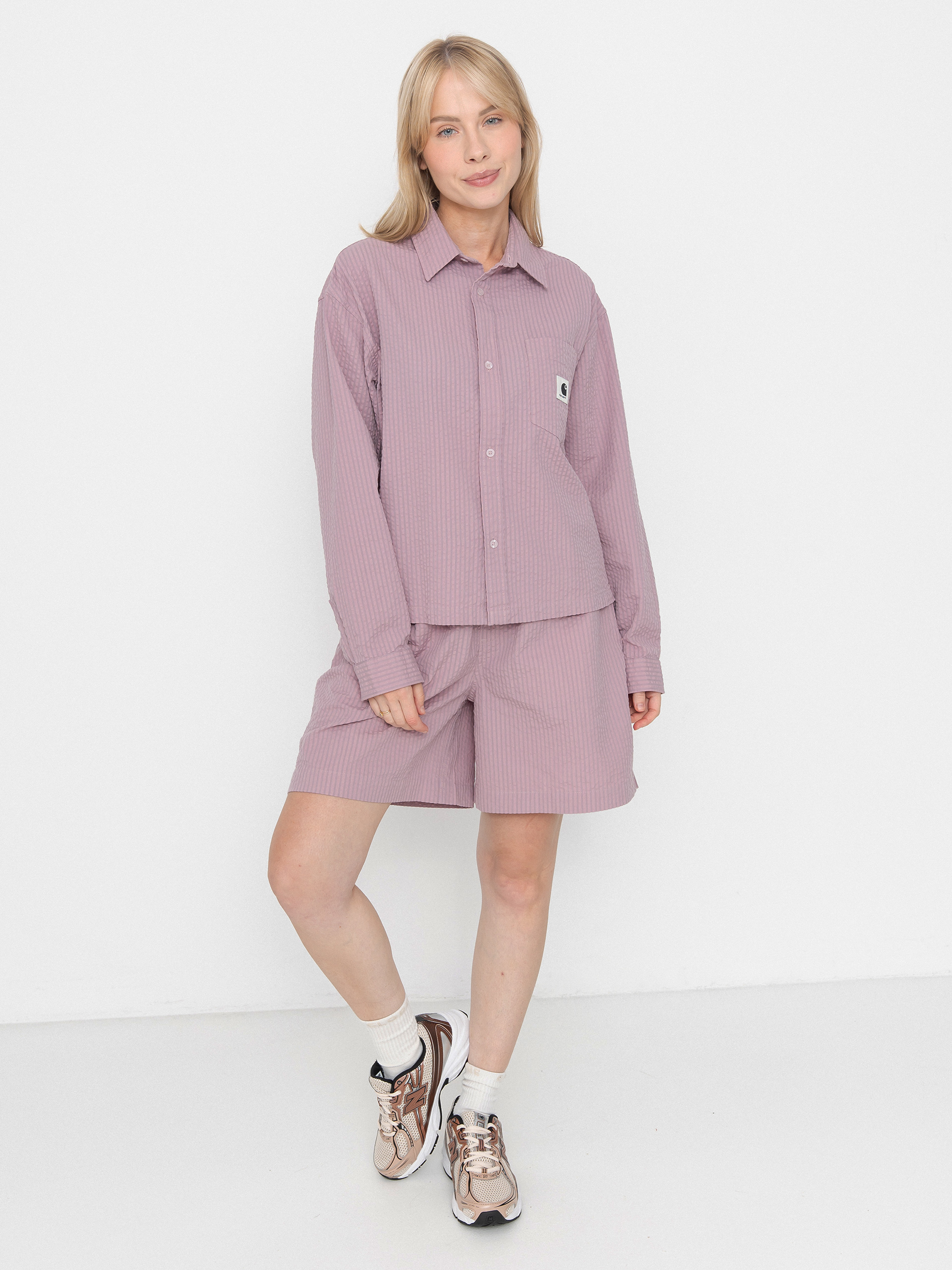 Риза Carhartt WIP Toland Wmn (toland stripe/pink fog)