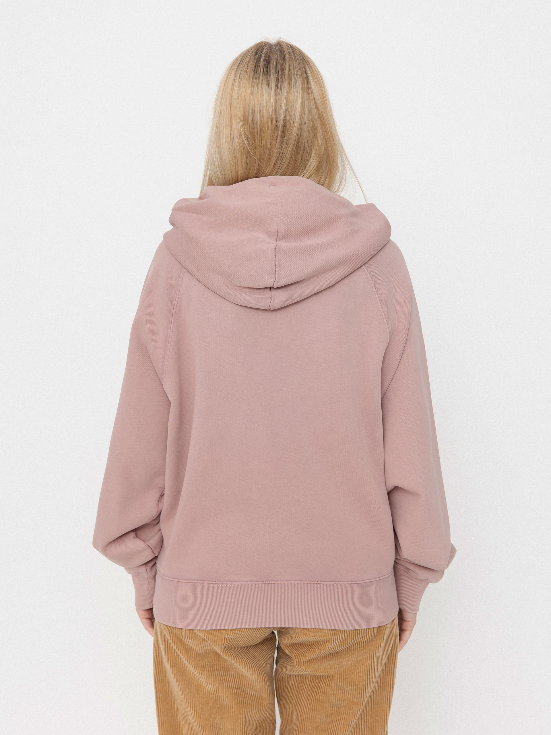 Суитшърт с качулка Carhartt WIP Hudson HD Wmn (daphne/chalk wash)