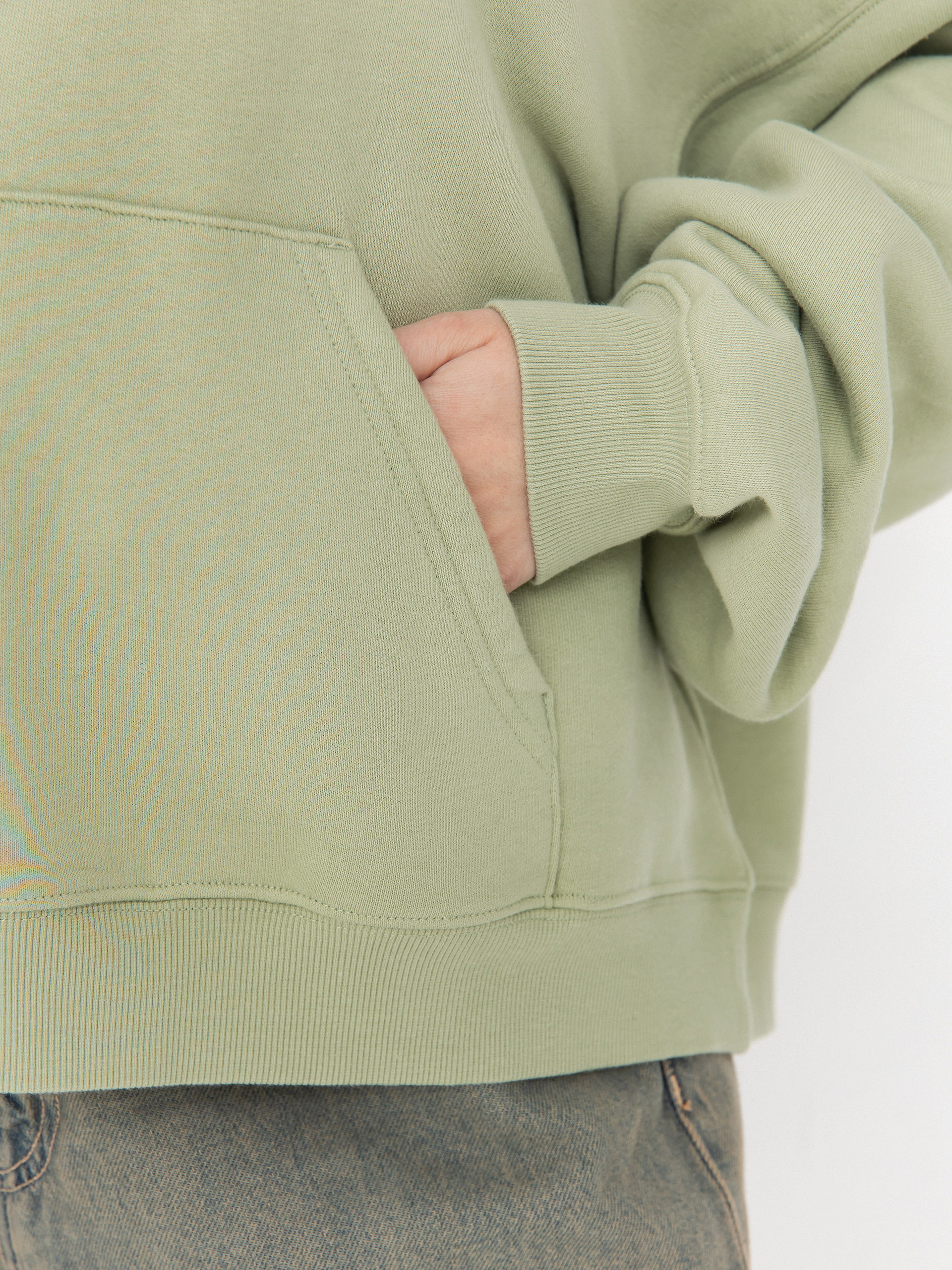 Суитшърт с качулка Carhartt WIP Solar Chrome HD Wmn (pale olive)