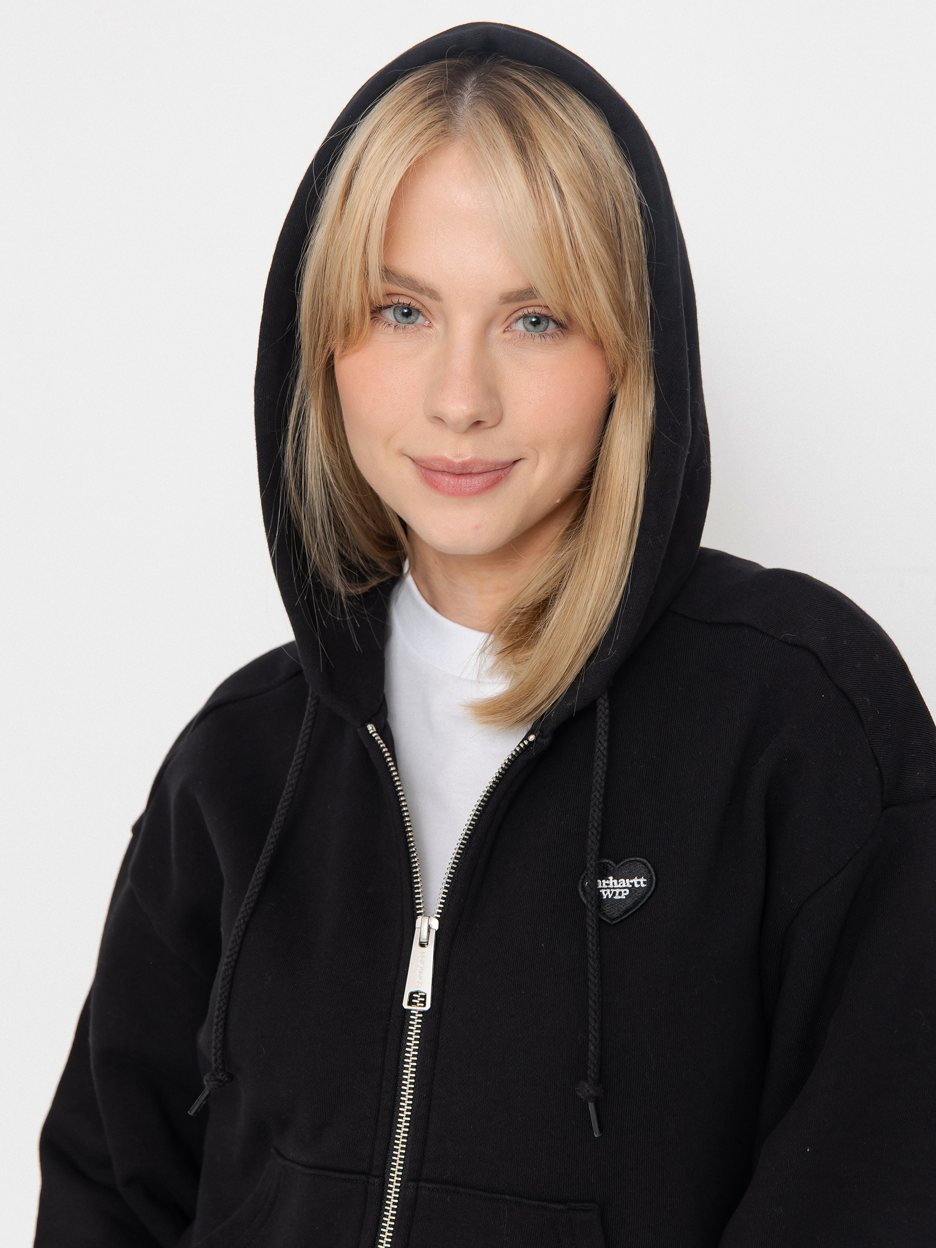 Суитшърт с качулка Carhartt WIP Heart II Hartt ZHD Wmn (black)