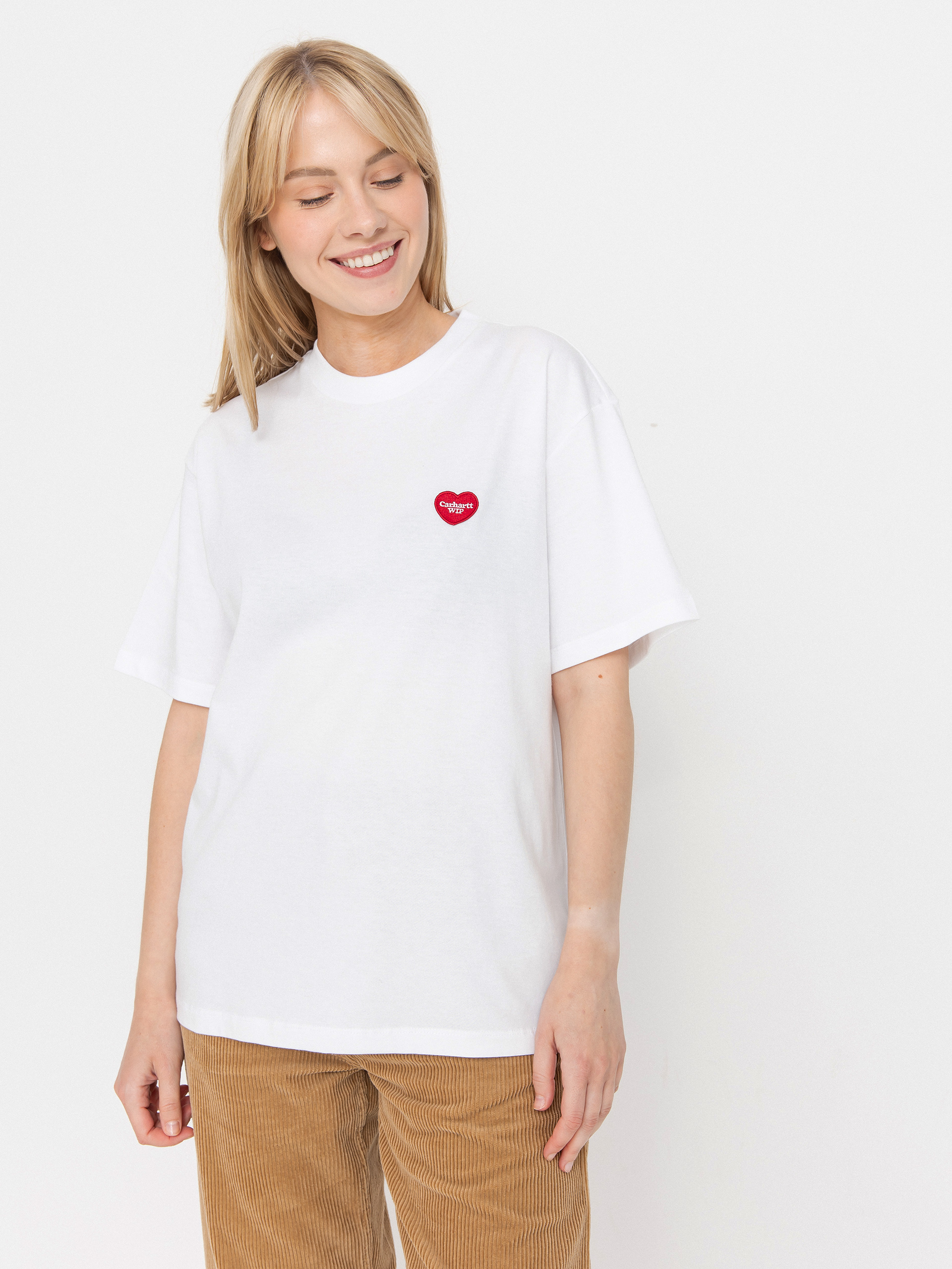 Тениска Carhartt WIP Heart II Hartt Wmn (white)
