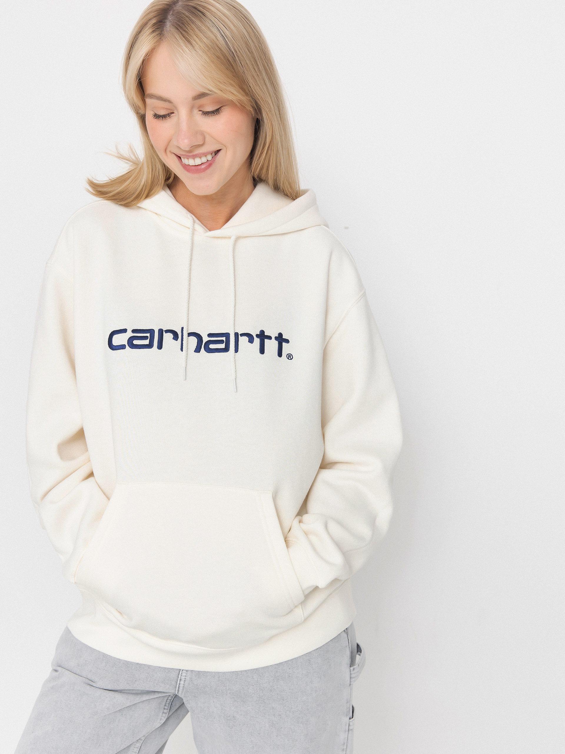Суитшърт с качулка Carhartt WIP Carhartt HD Wmn (wax/wolfsbane)