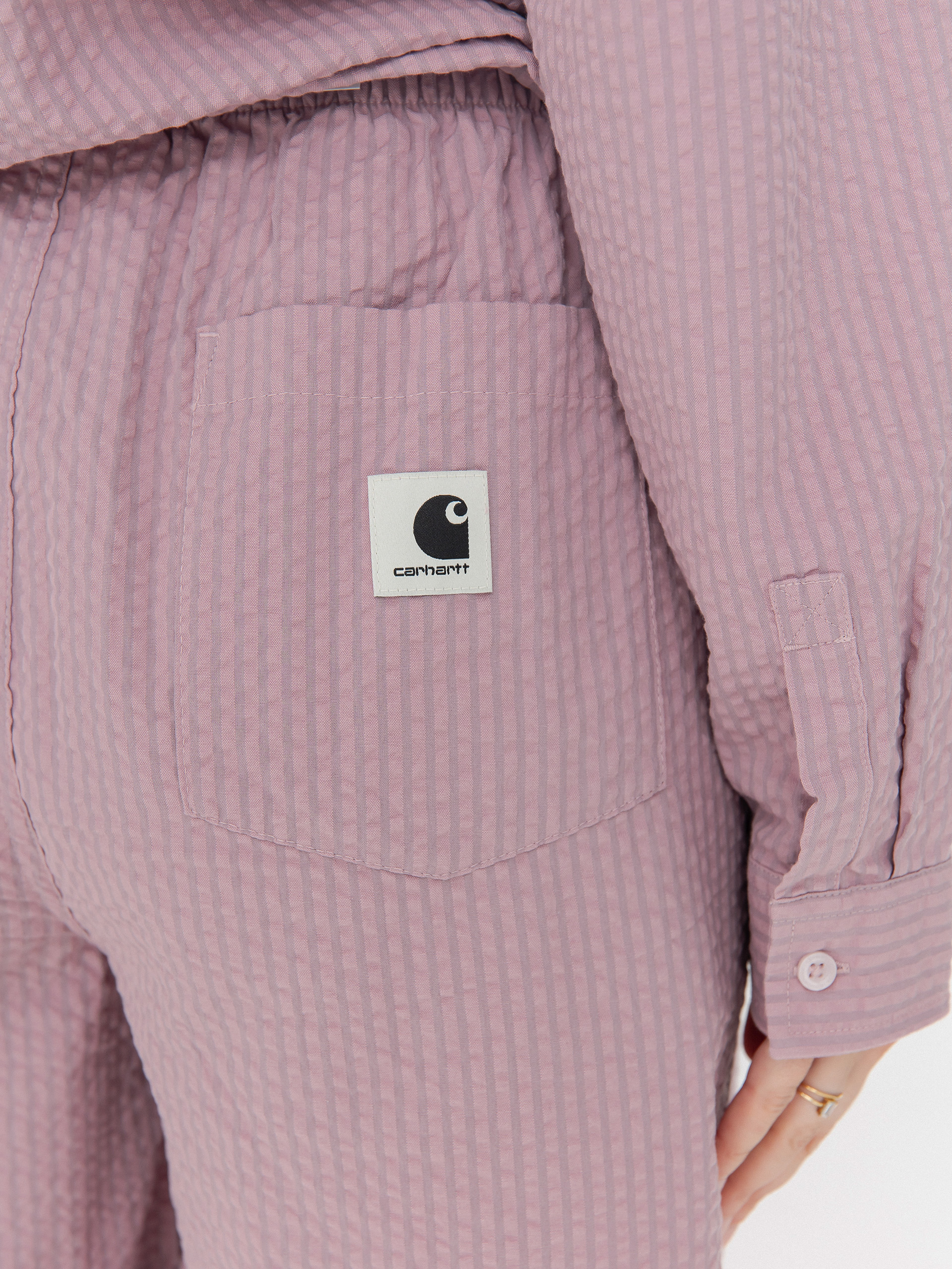 Къси панталони Carhartt WIP Toland Wmn (toland stripe/pink fog)