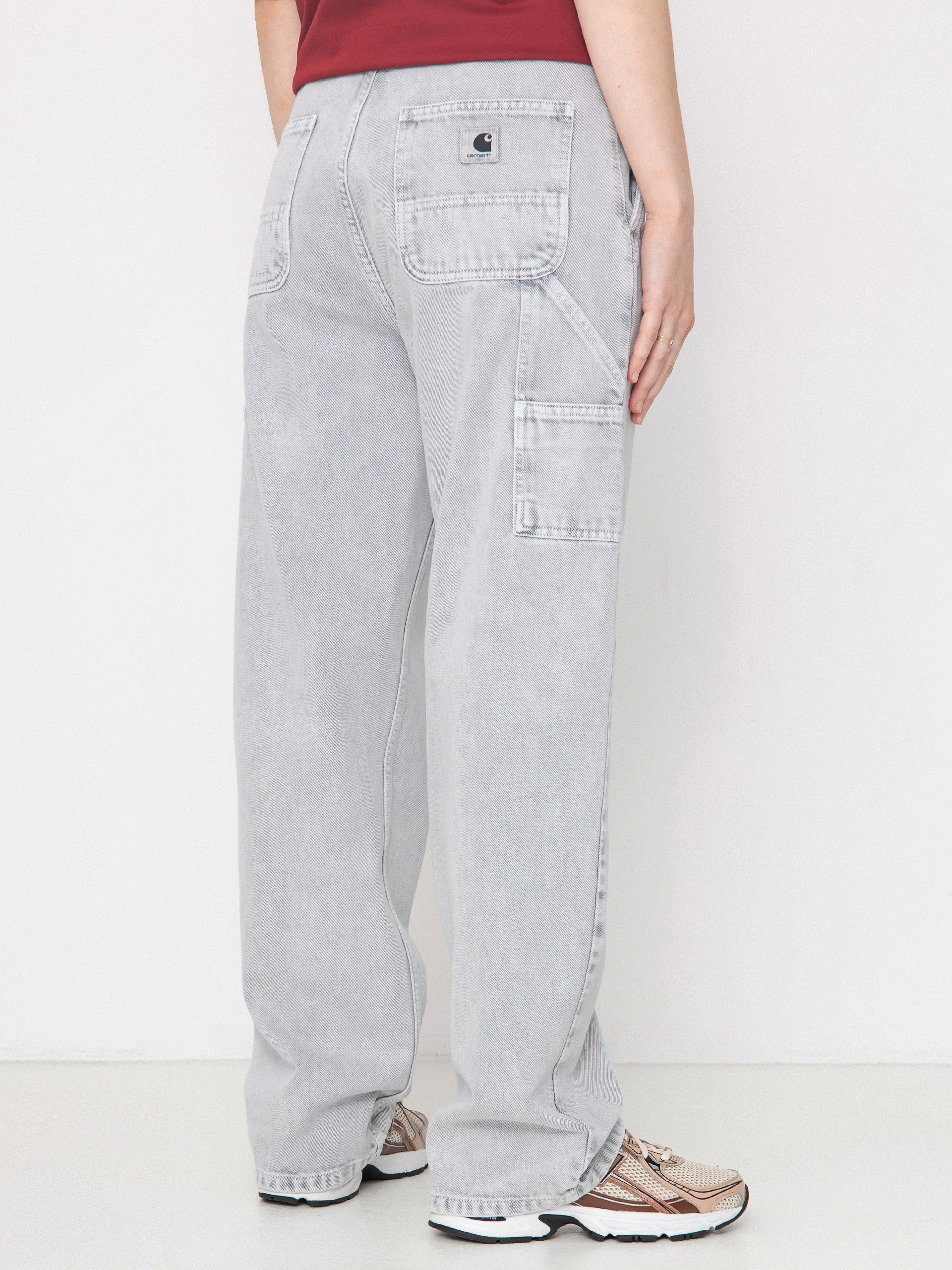 Панталони Carhartt WIP Pierce Straight Wmn (black/chalk wash)