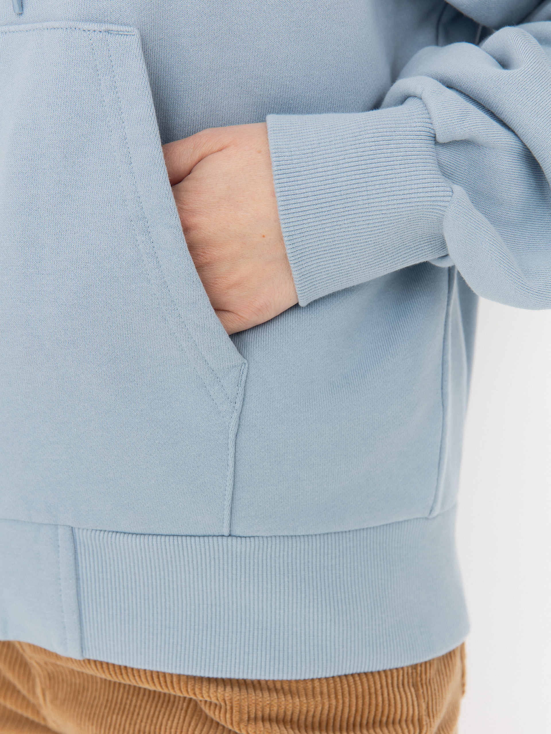 Суитшърт с качулка Carhartt WIP Heart II Hartt ZHD Wmn (blue fog)