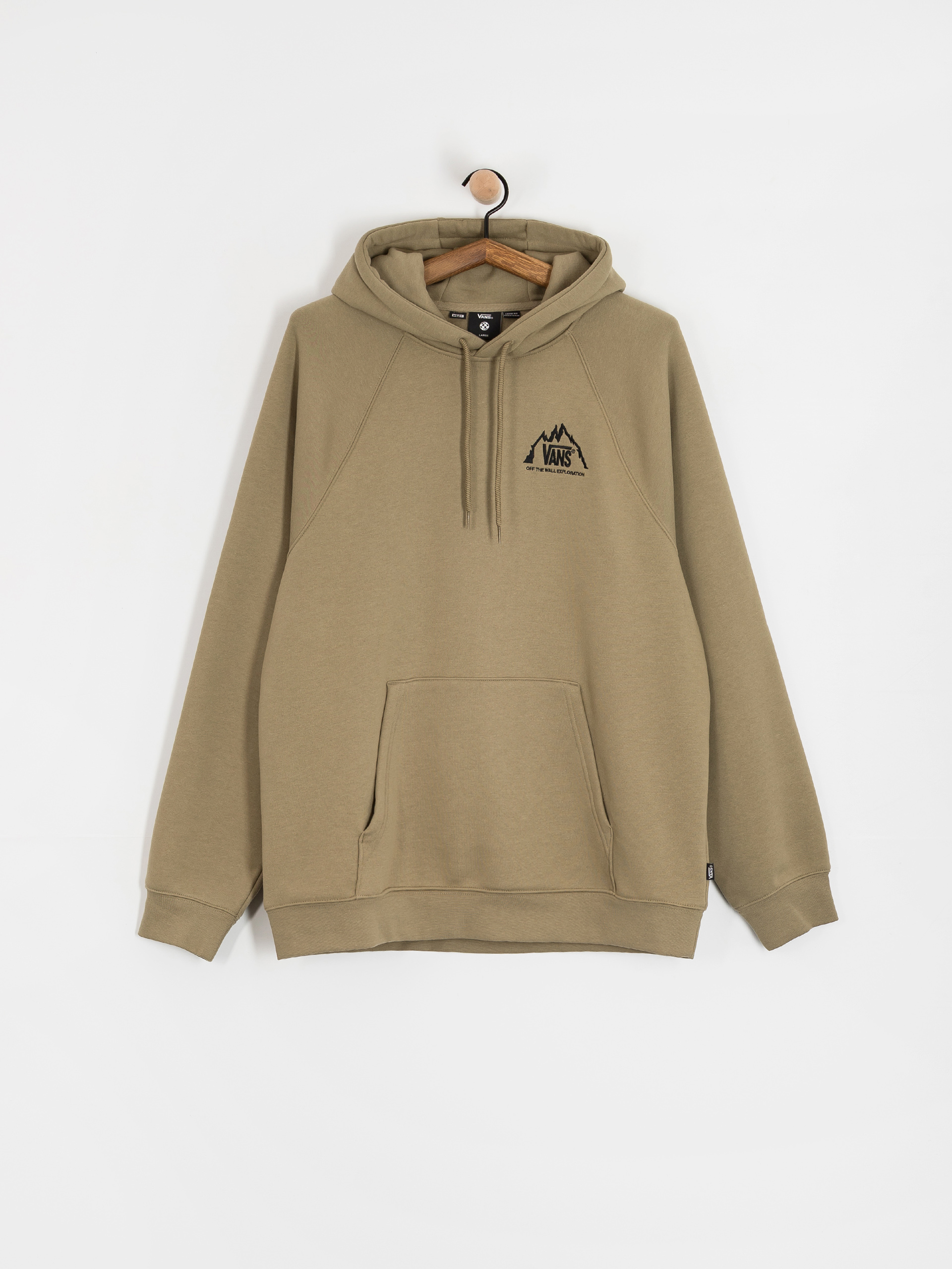 Суитшърт с качулка Vans Mte Crestline Logo HD (bay leaf)