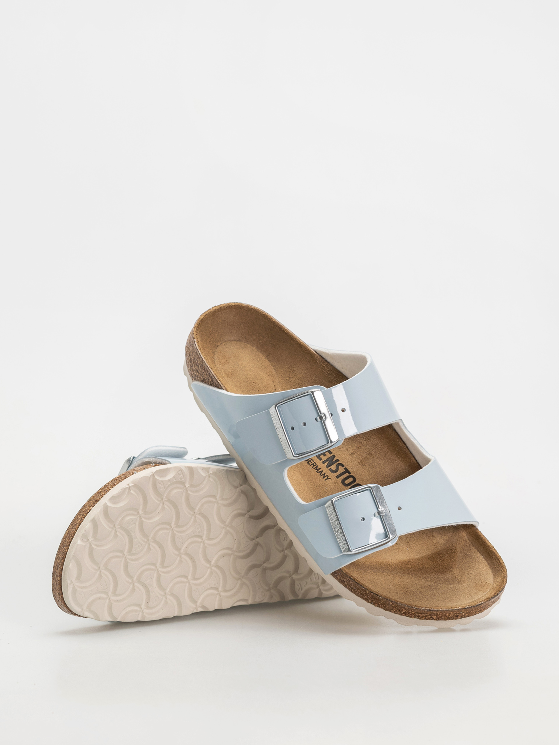 Чехли Birkenstock Arizona Briko Flor Narrow Wmn (patent baby blue)