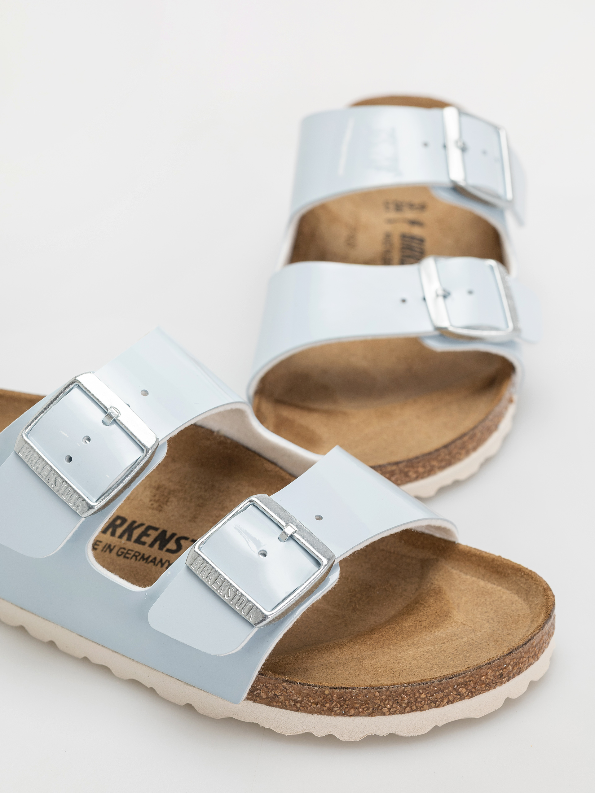 Чехли Birkenstock Arizona Briko Flor Narrow Wmn (patent baby blue)