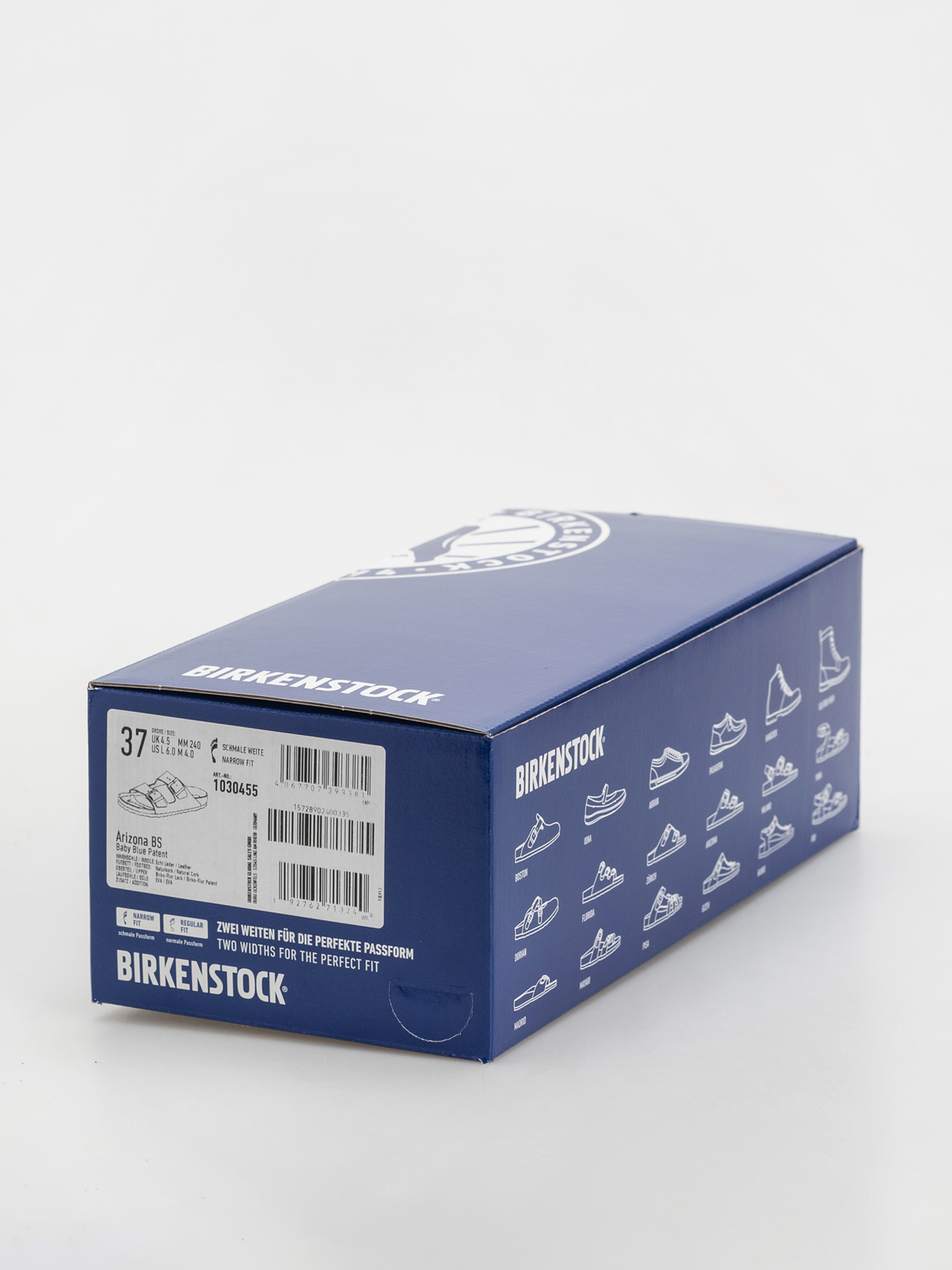 Чехли Birkenstock Arizona Briko Flor Narrow Wmn (patent baby blue)