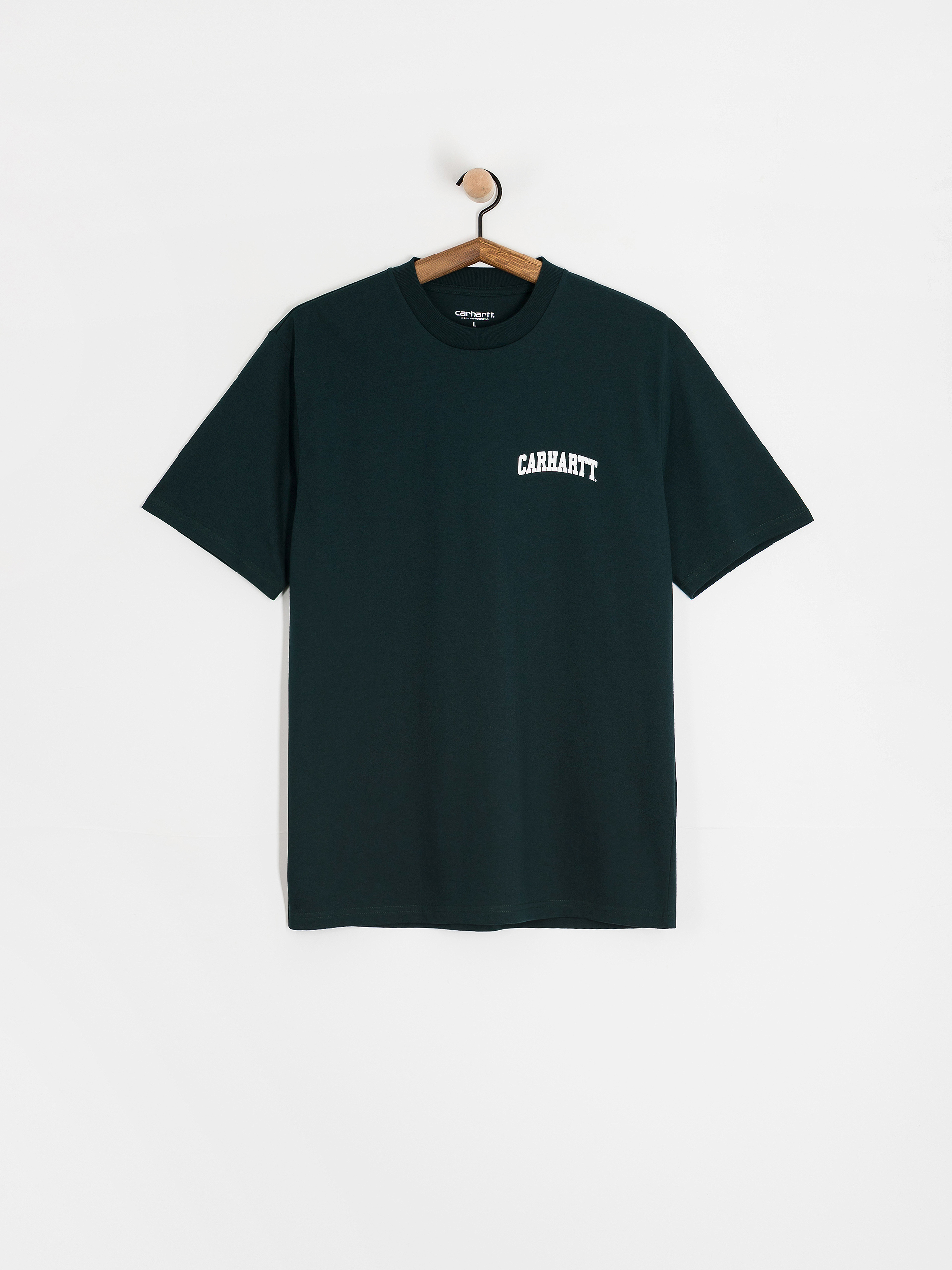 Тениска Carhartt WIP University Script (deep lagoon/white)