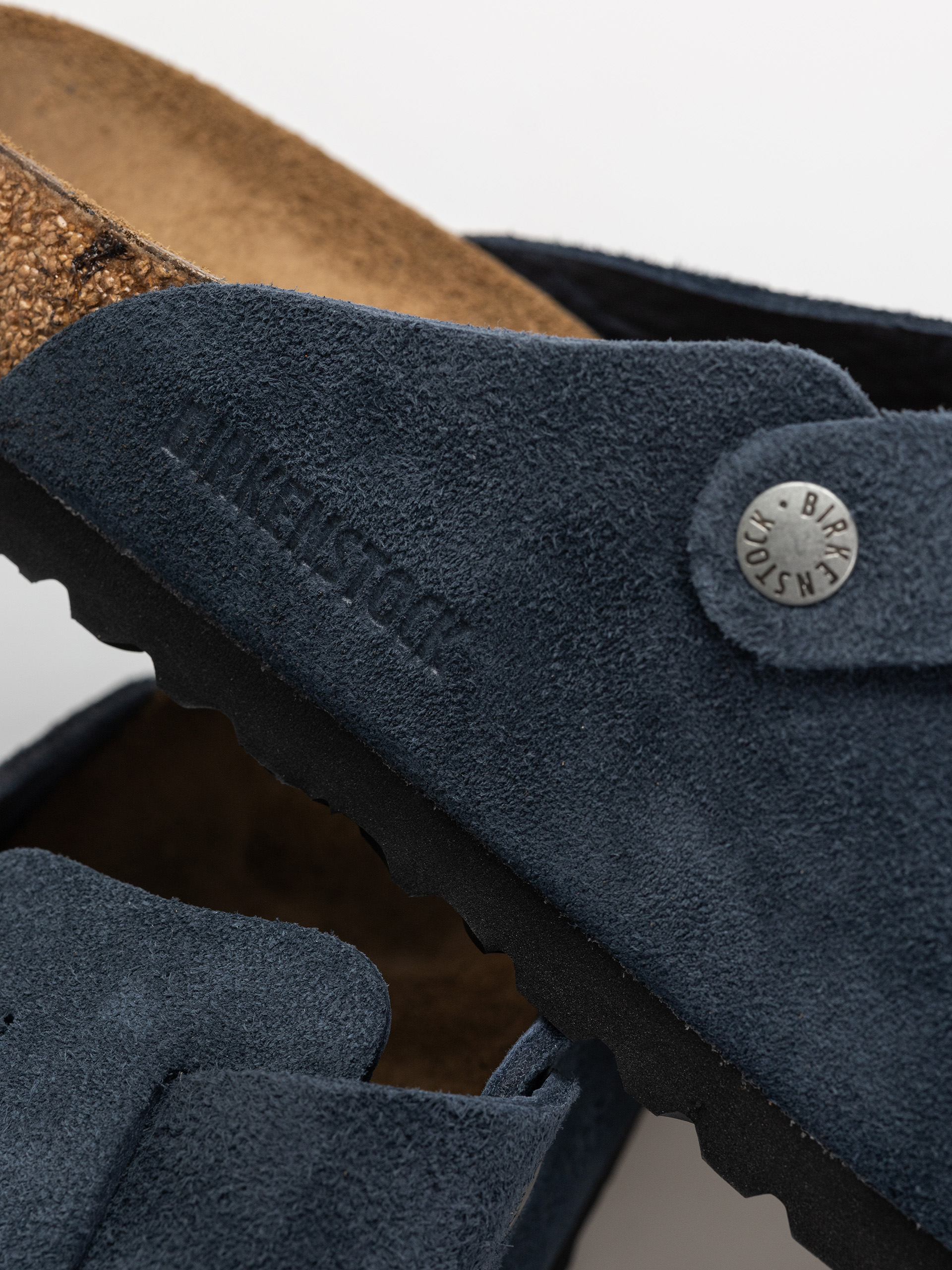 Чехли Birkenstock Boston Suede Leather Regular (new navy)