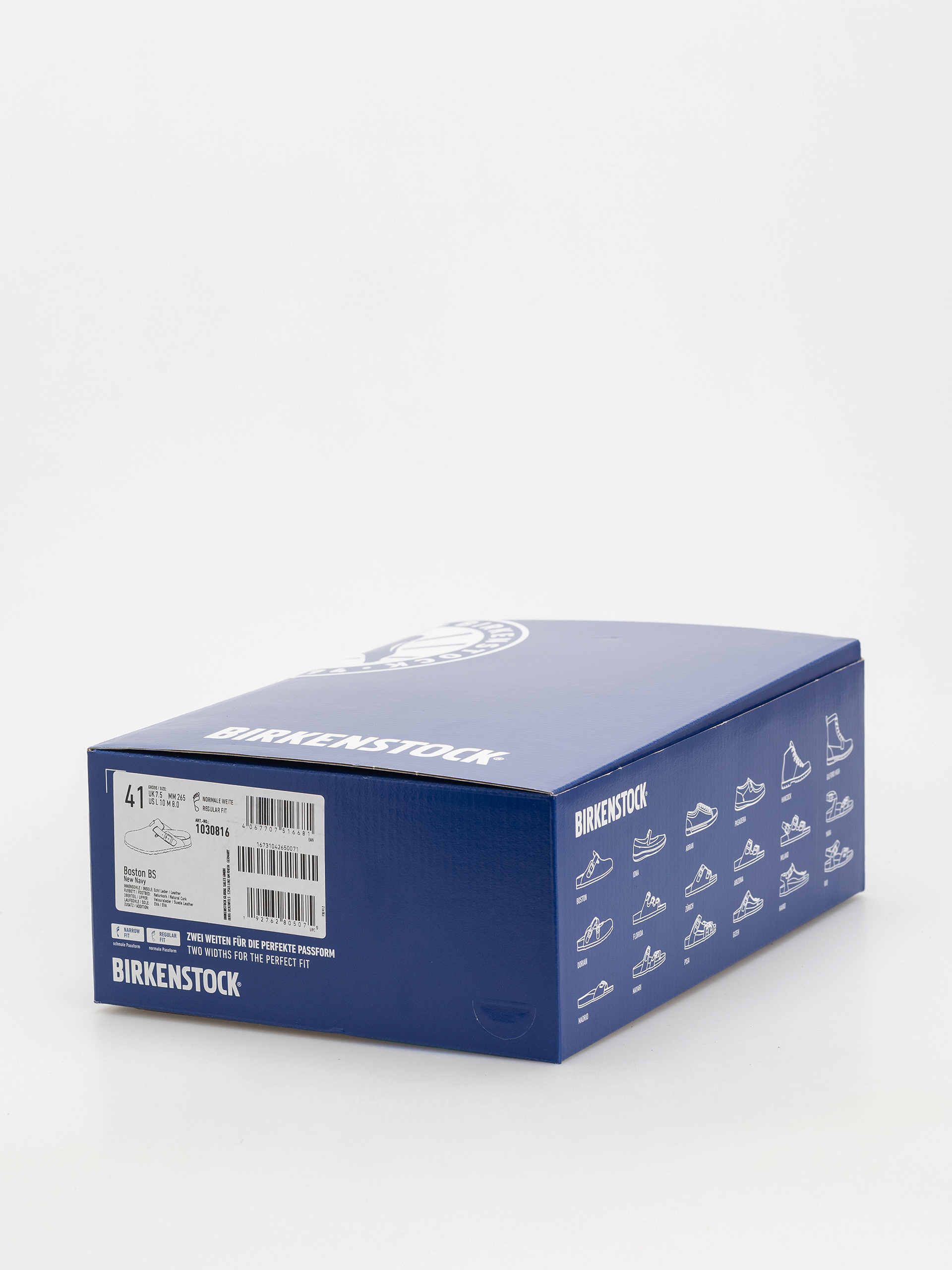 Чехли Birkenstock Boston Suede Leather Regular (new navy)