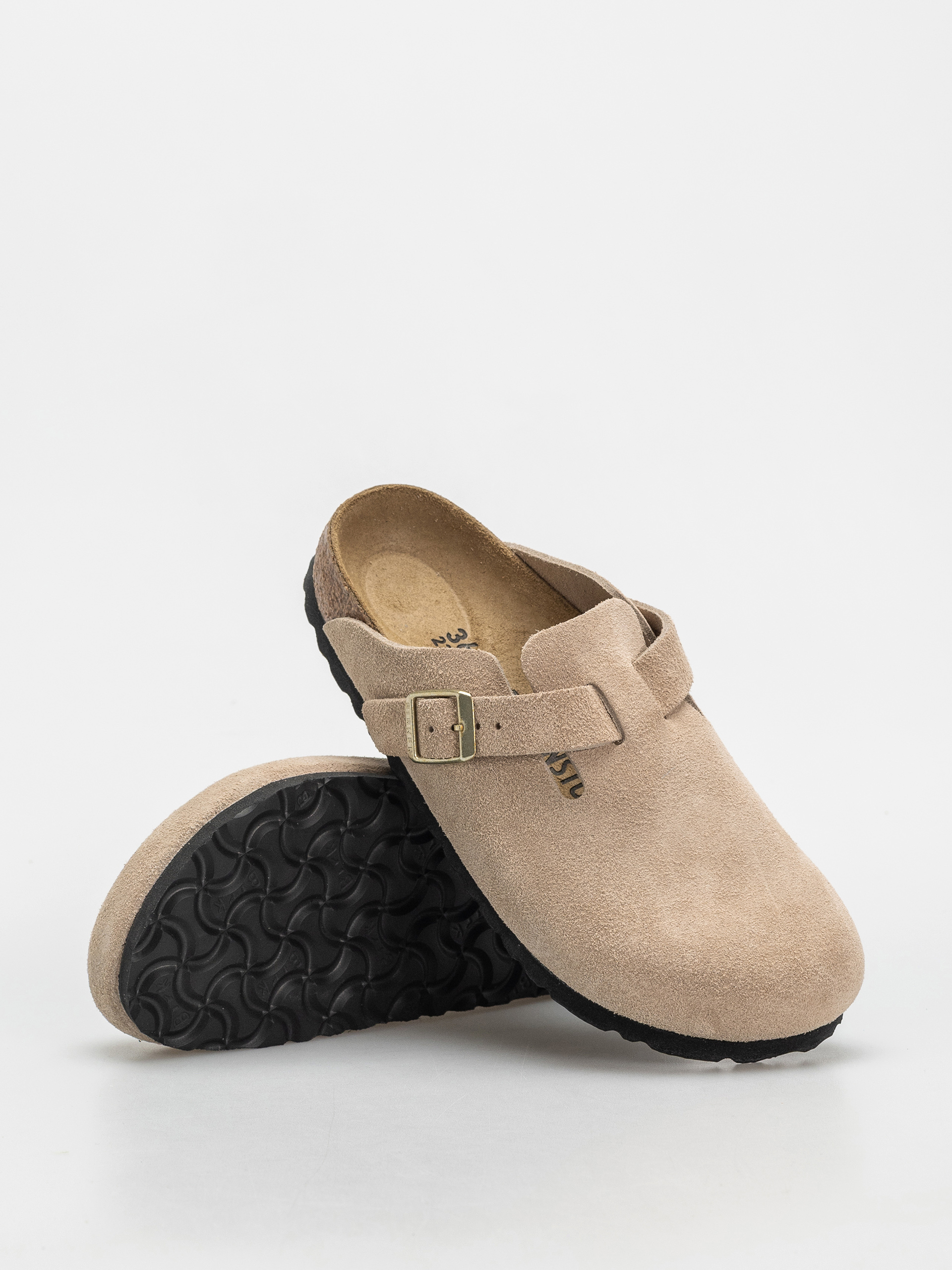 Чехли Birkenstock Boston Suede Leather Narrow Wmn (sandcastle)