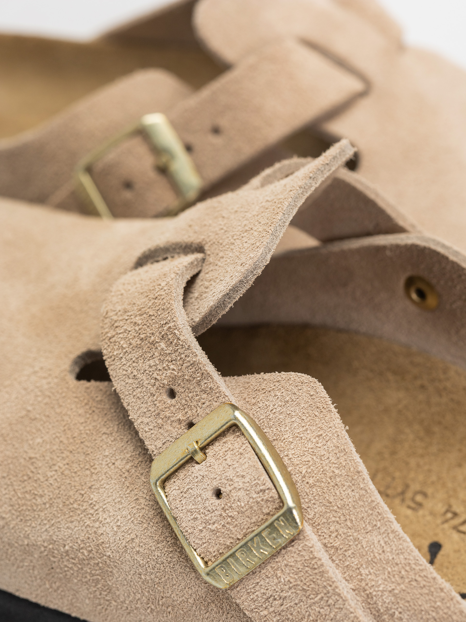 Чехли Birkenstock Boston Suede Leather Narrow Wmn (sandcastle)
