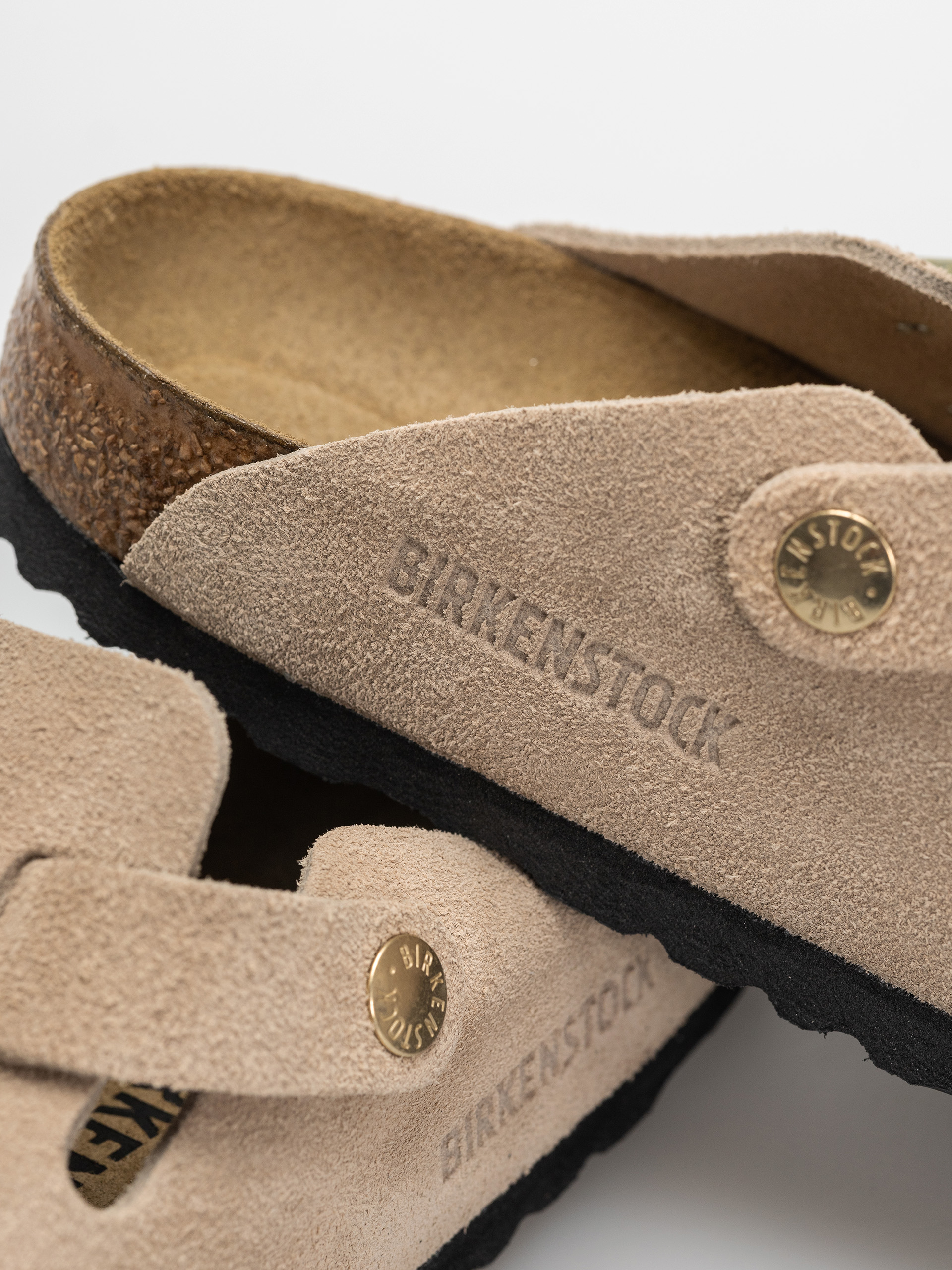 Чехли Birkenstock Boston Suede Leather Narrow Wmn (sandcastle)