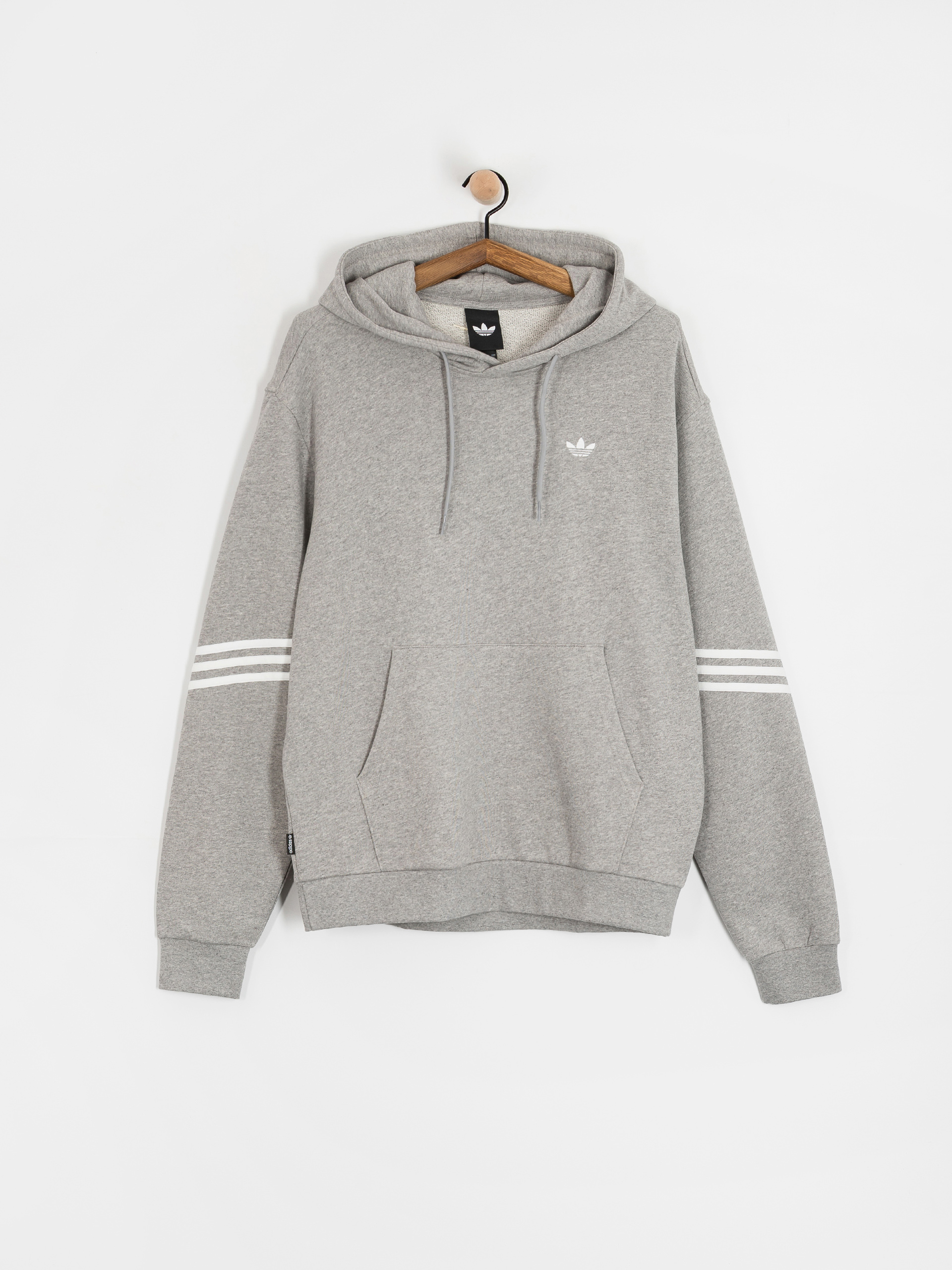 Суитшърт с качулка adidas Classic HD (mgreyh/white)