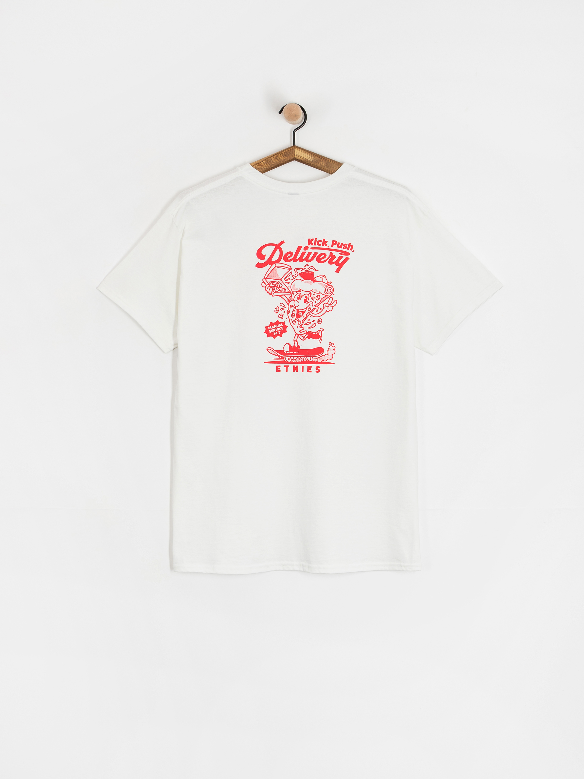 Тениска Etnies Kick Push (white/red)