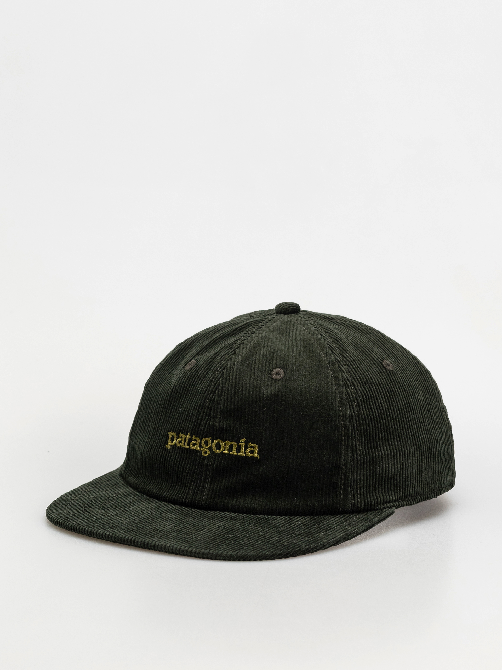 Шапка с козирка Patagonia Corduroy (text logo old growth green)
