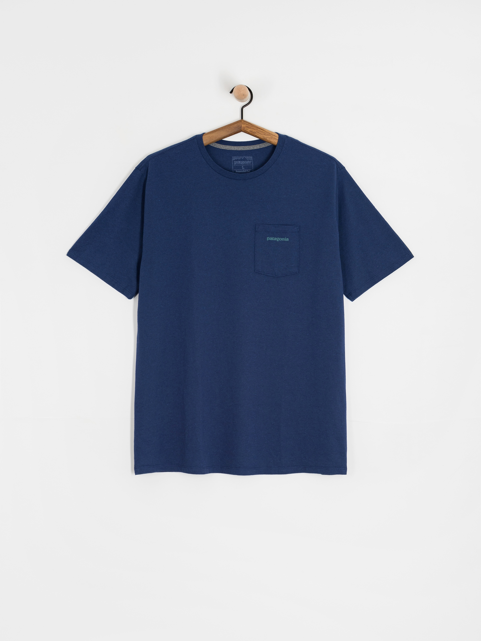 Тениска Patagonia Boardshort Logo Pocket Responsibili (clement blue)