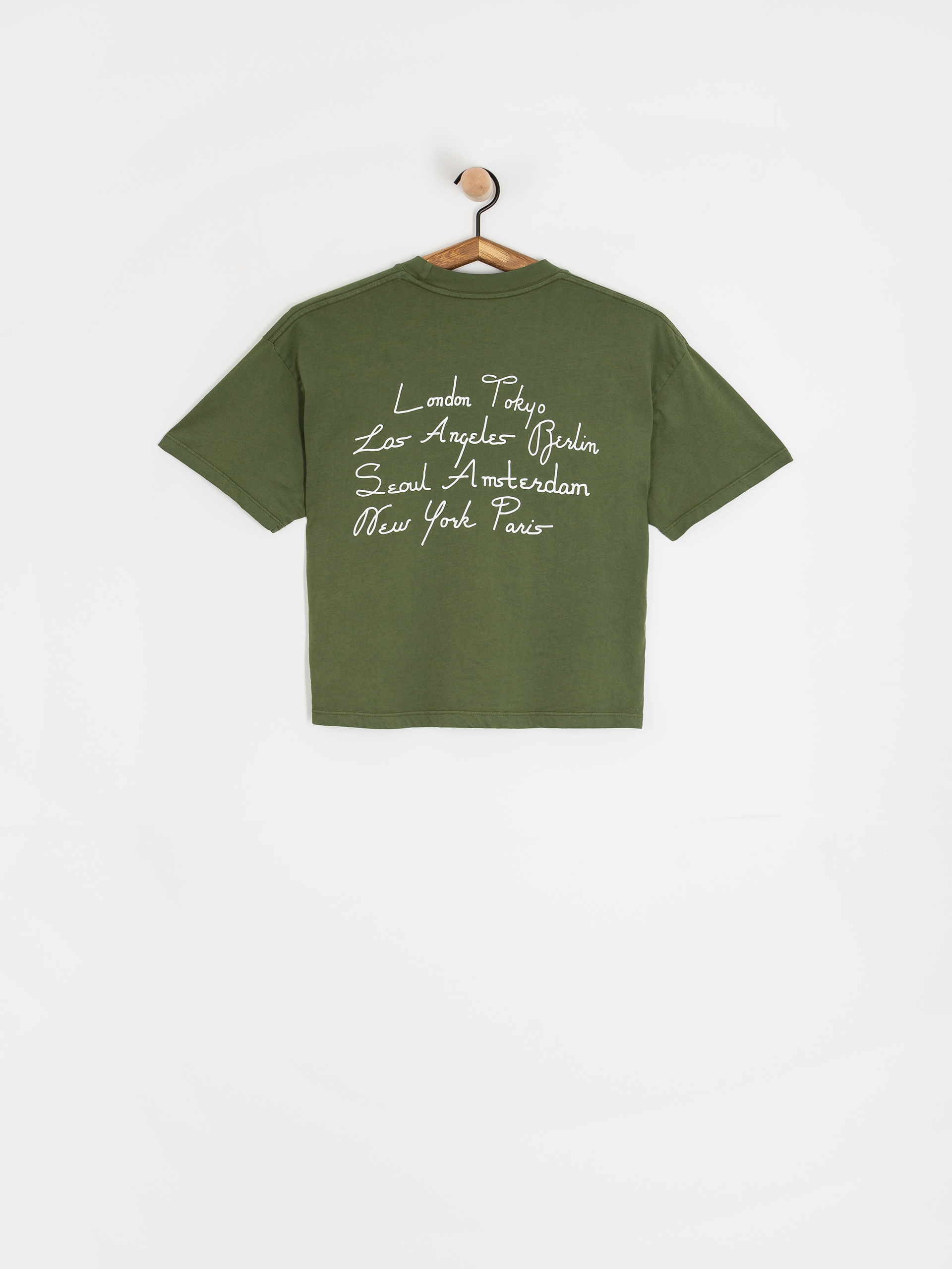 Тениска OBEY Obey Scripty Cities Wmn (bronze green)