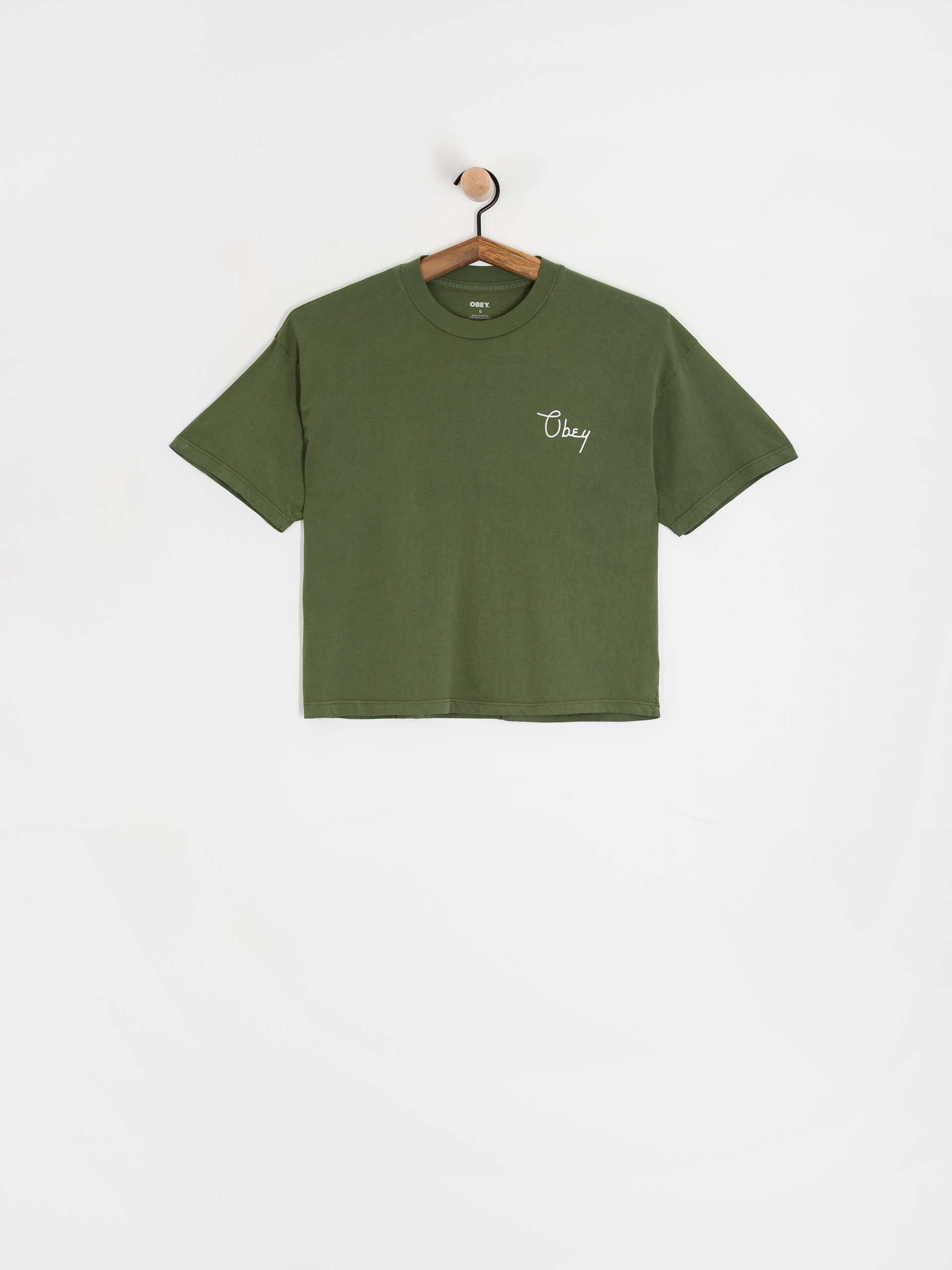 Тениска OBEY Obey Scripty Cities Wmn (bronze green)