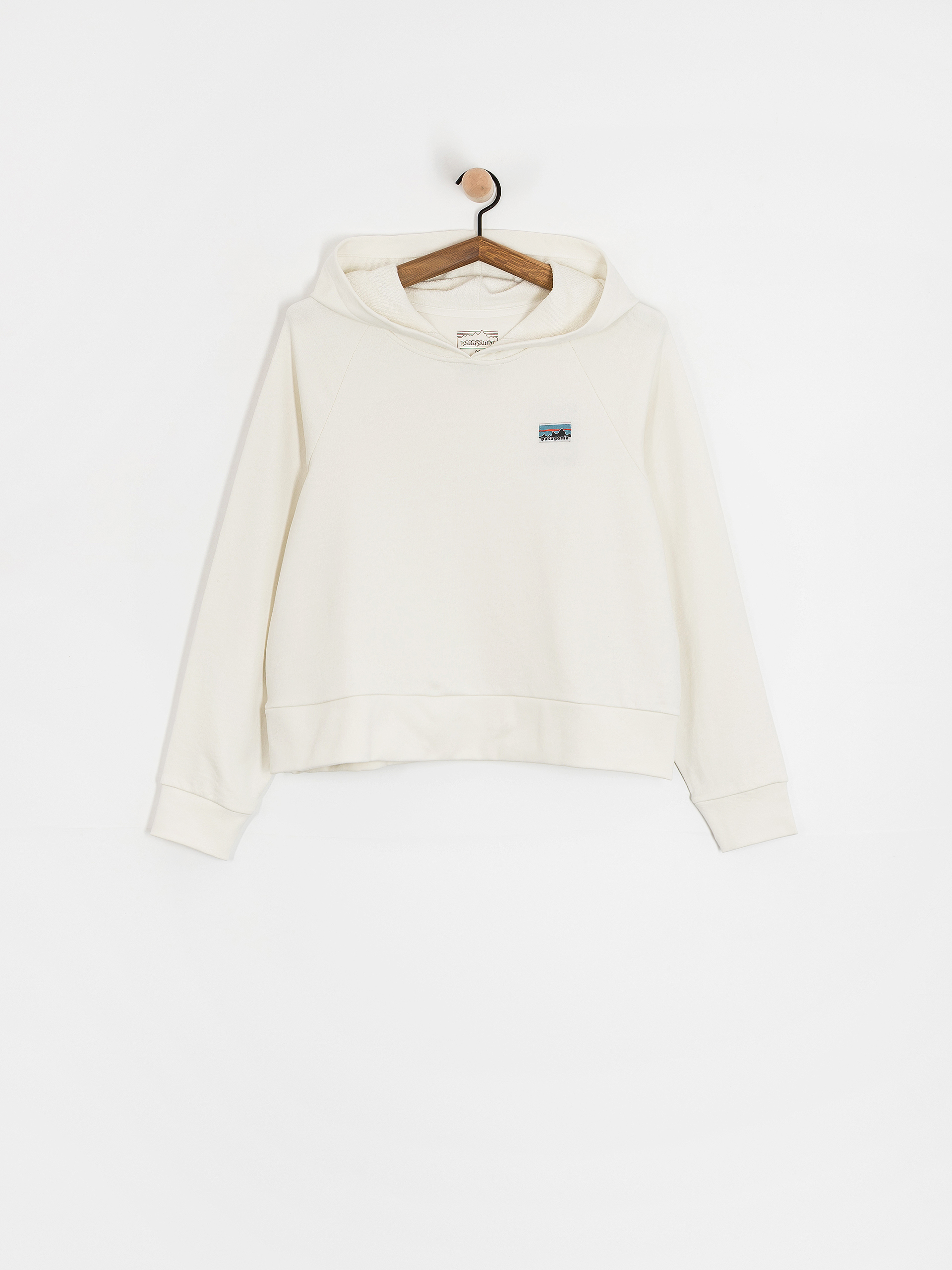 Суитшърт с качулка Patagonia Regenerative Organic Certified Cotton Essential HD Wmn (wool white)