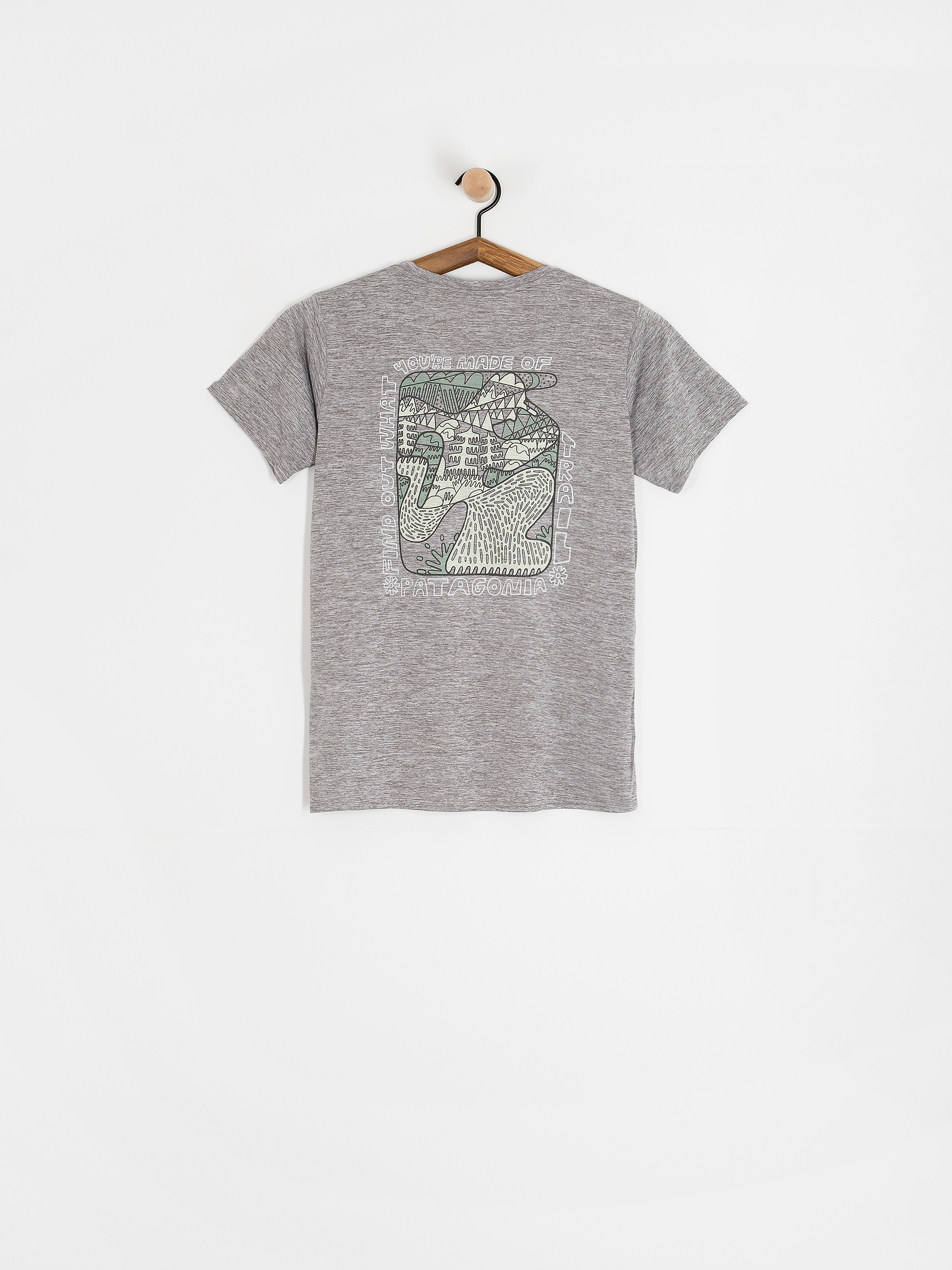 Тениска Patagonia Cap Cool Daily Graphic Lands Wmn (made of feather grey)