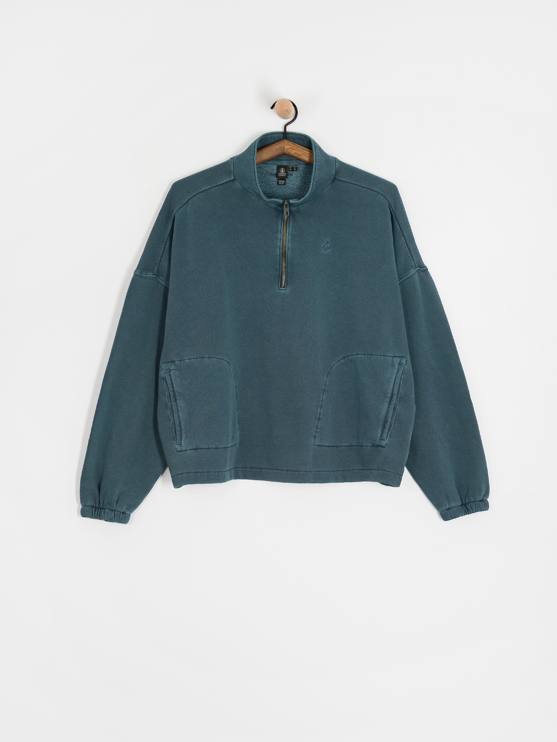 Суитшърт Volcom Stone Soft Quarter Zip Wmn (emerald green)