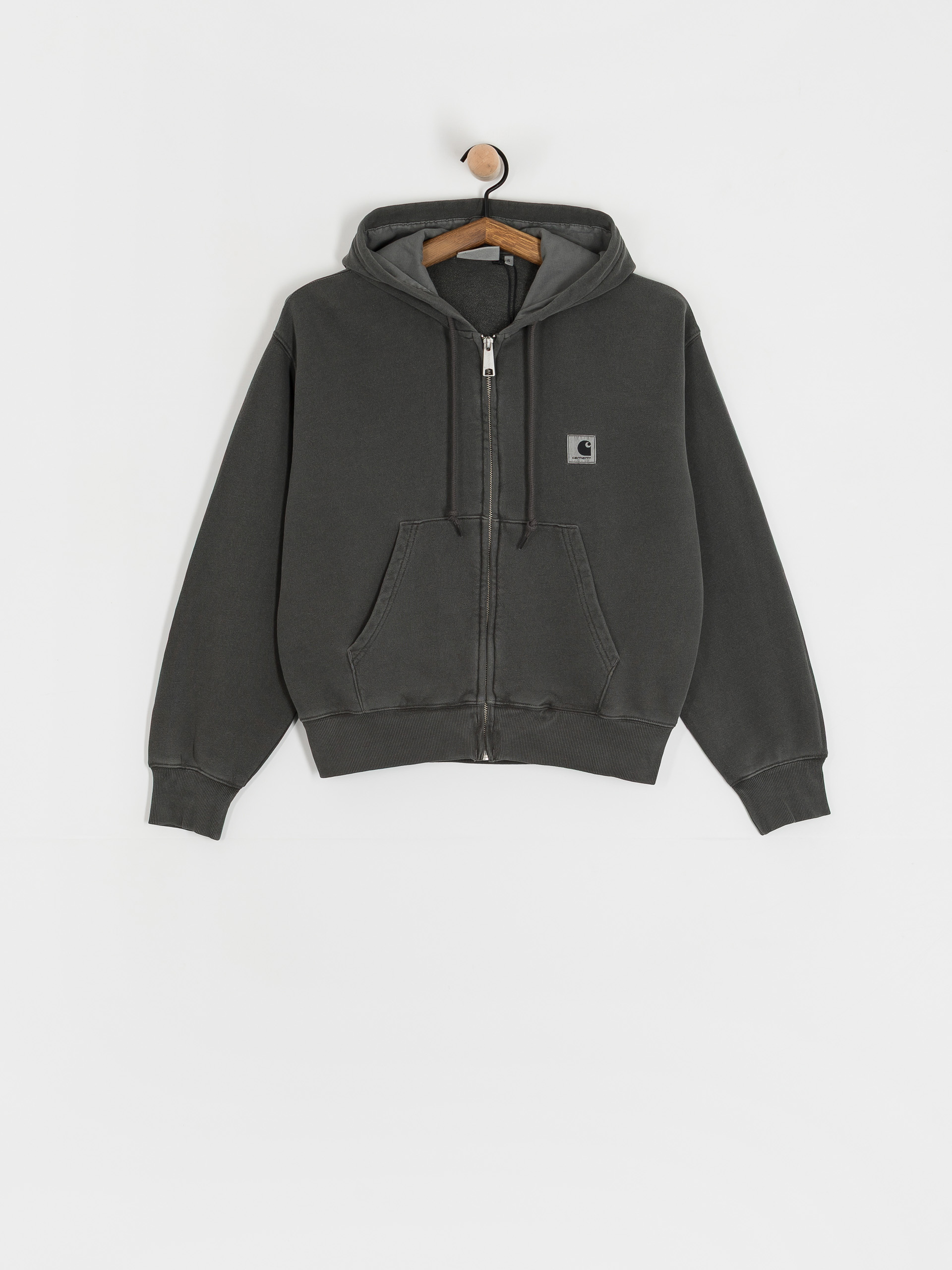 Суитшърт с качулка Carhartt WIP Nelson ZHD Wmn (black/garment dyed)