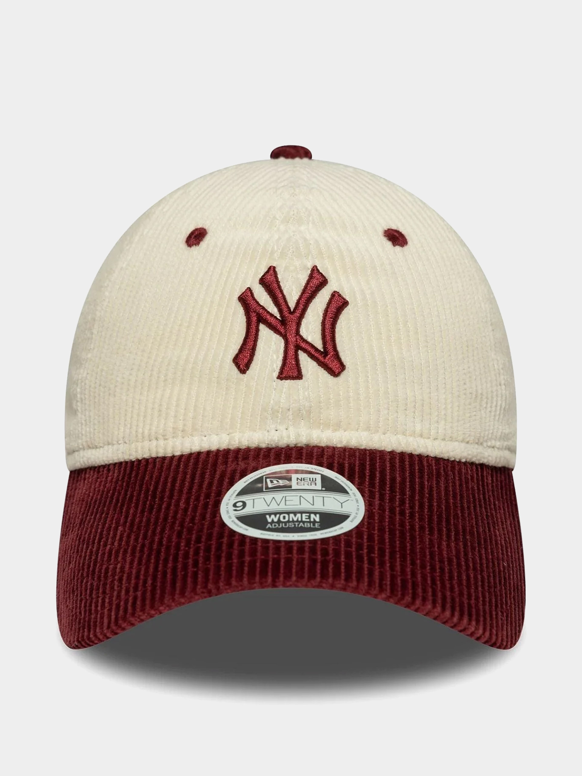 Шапка с козирка New Era Block Cord 9Twenty New York Yankees Wmn (light cream/burgundy)