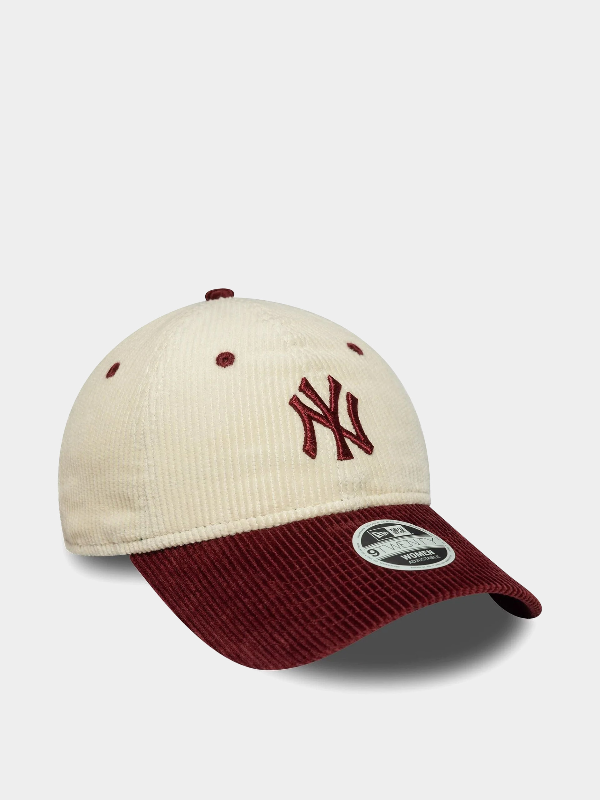 Шапка с козирка New Era Block Cord 9Twenty New York Yankees Wmn (light cream/burgundy)