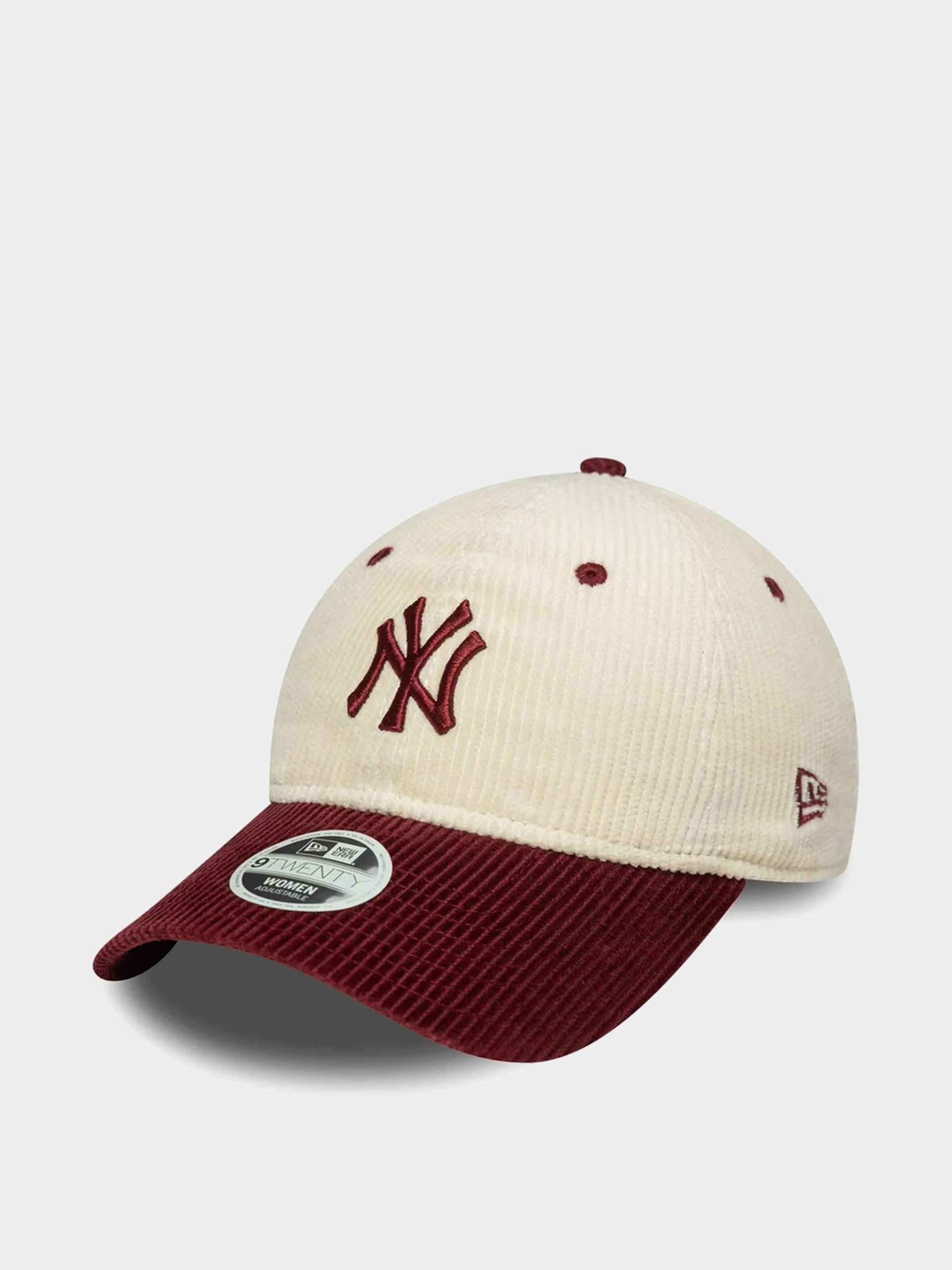 Шапка с козирка New Era Block Cord 9Twenty New York Yankees Wmn (light cream/burgundy)