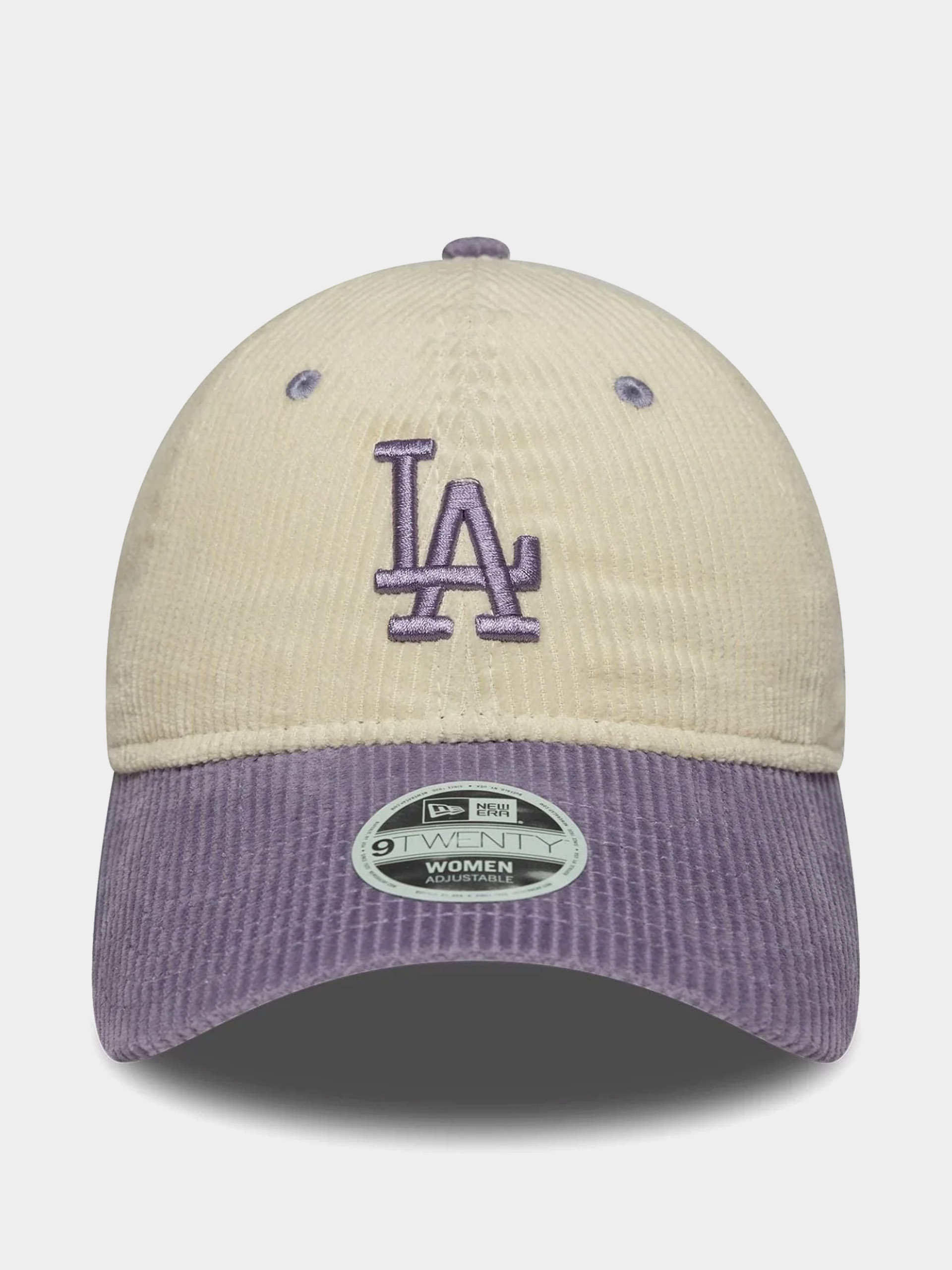 Шапка с козирка New Era Block Cord 9Twenty Los Angeles Dodgers Wmn (light cream/violet)