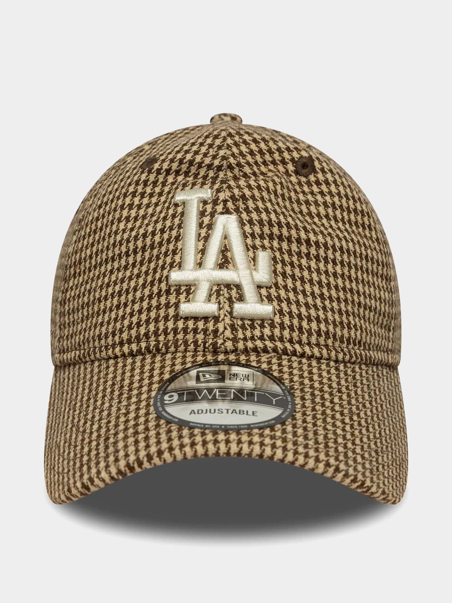 Шапка с козирка New Era Houndstooth 9Twenty Los Angeles Dodgers (brown)