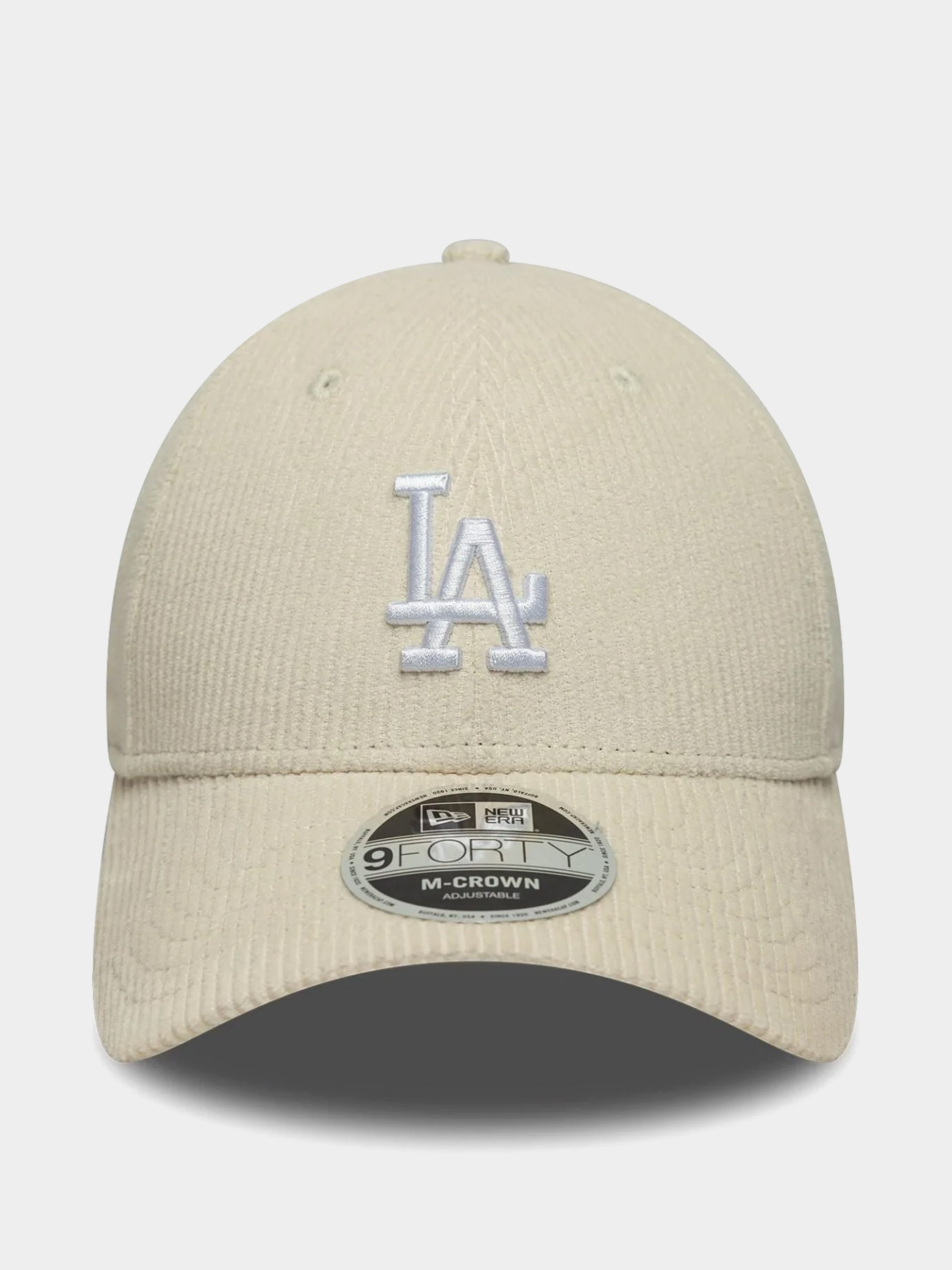 Шапка с козирка New Era Cord 9Forty Mc Los Angeles Dodgers (light cream)