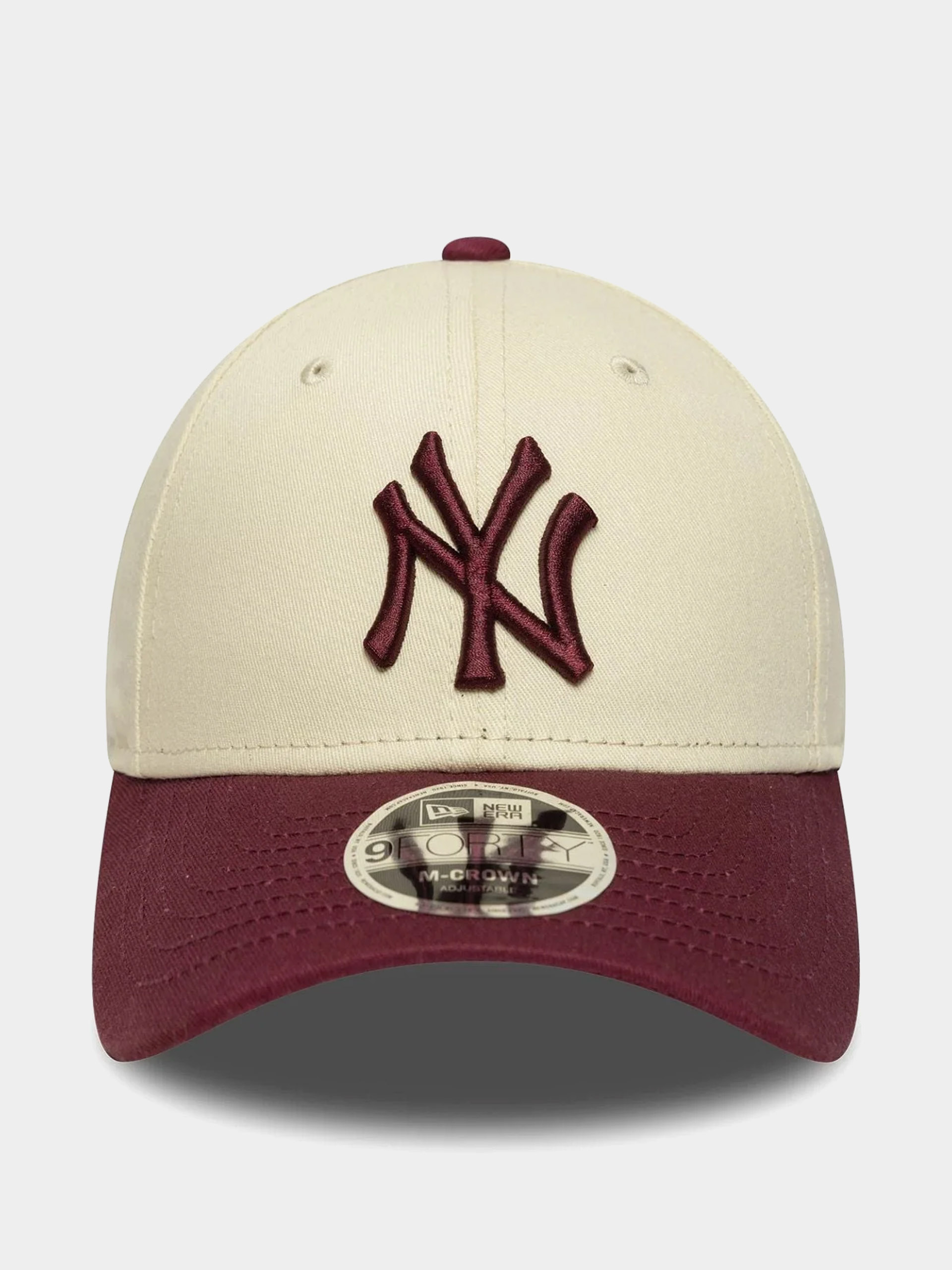 Шапка с козирка New Era Ws Patch 9Forty Mc New York Yankees (light cream/burgundy)
