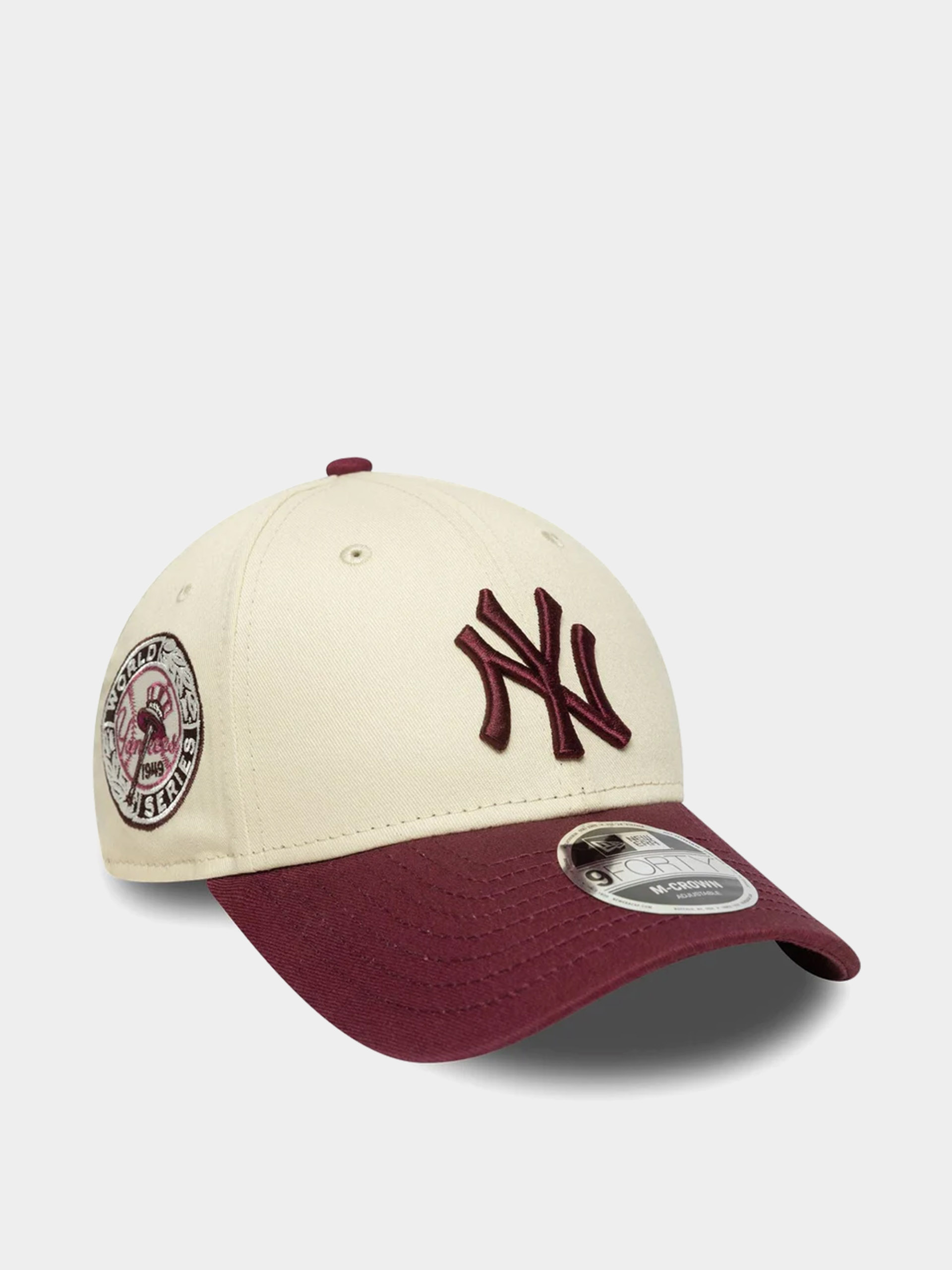 Шапка с козирка New Era Ws Patch 9Forty Mc New York Yankees (light cream/burgundy)