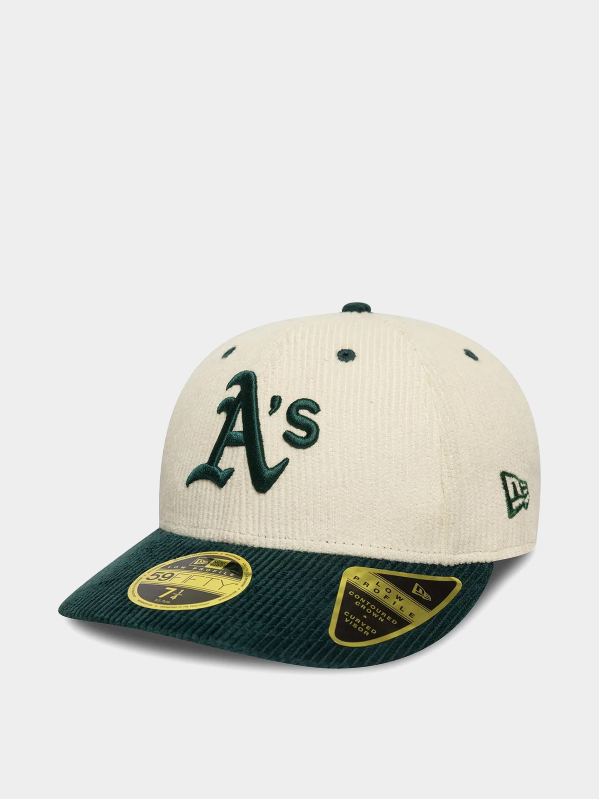 Шапка с козирка New Era Mlb Cord 59Fifty Lp Oakland Athletics (light crea/dark green)