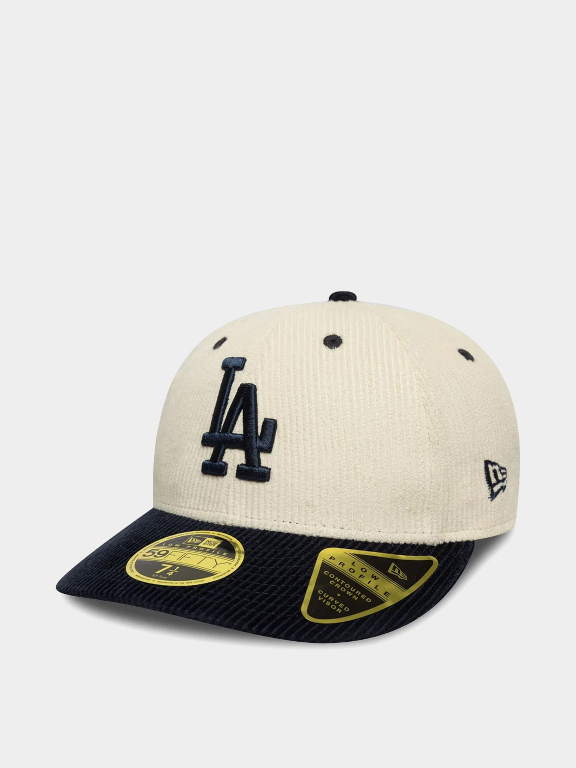 Шапка с козирка New Era Mlb Cord 59Fifty Lp Los Angeles Dodgers (light cream/navy)