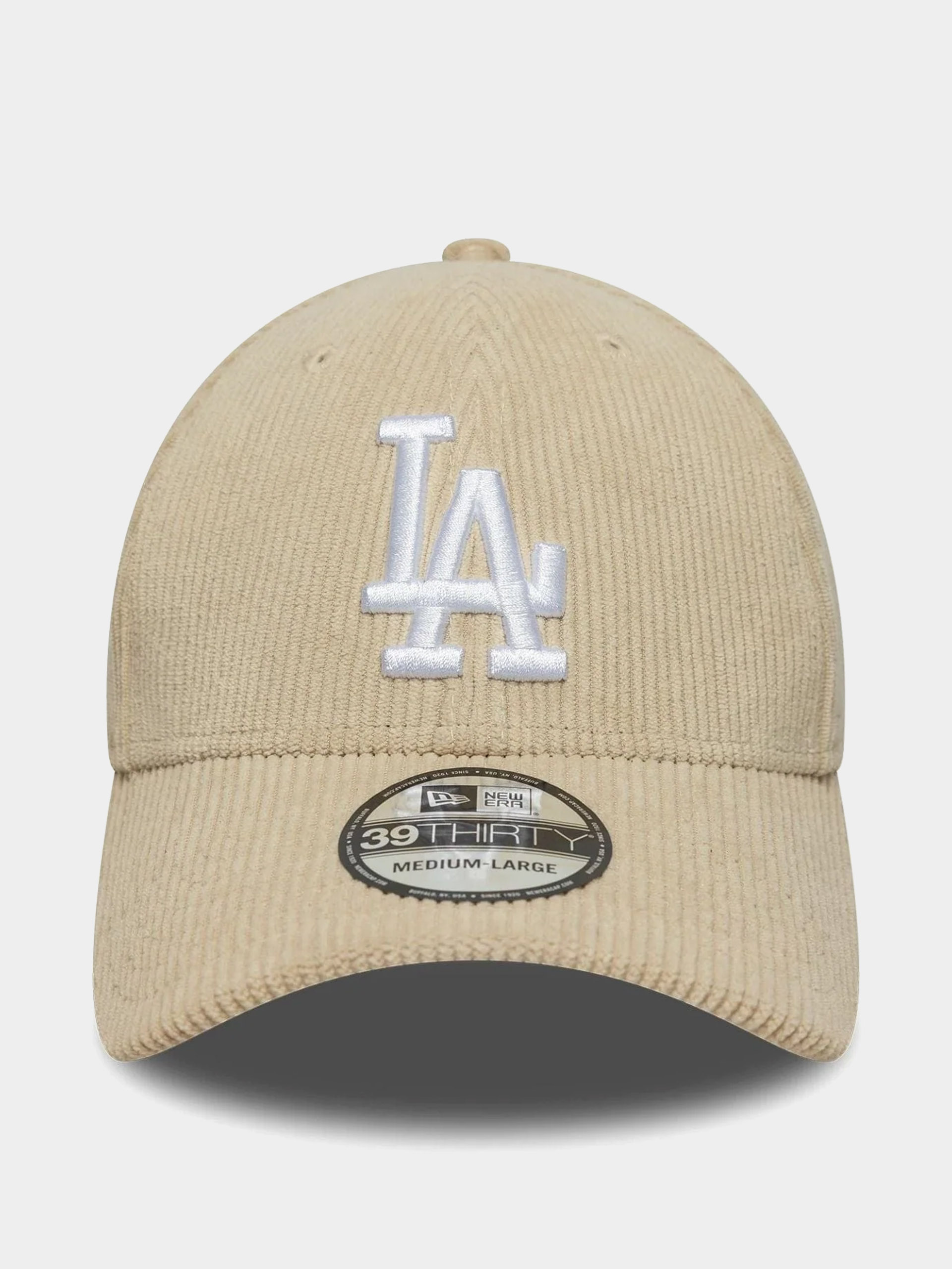 Шапка с козирка New Era Cord 39Thirty Los Angeles Dodgers (light cream)