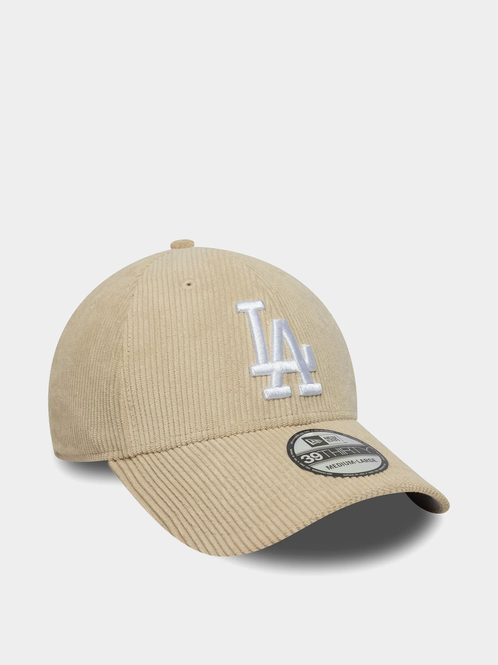 Шапка с козирка New Era Cord 39Thirty Los Angeles Dodgers (light cream)